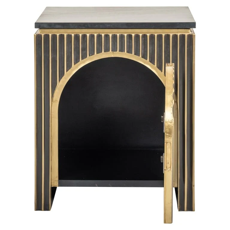 Nightstand Les Arcs 1-door (Brushed Gold) - Image 7