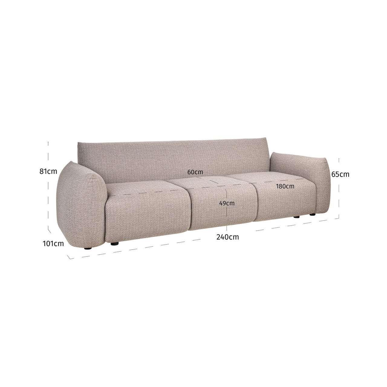 Outdoor sofa Dawson greige alpine - Image 5