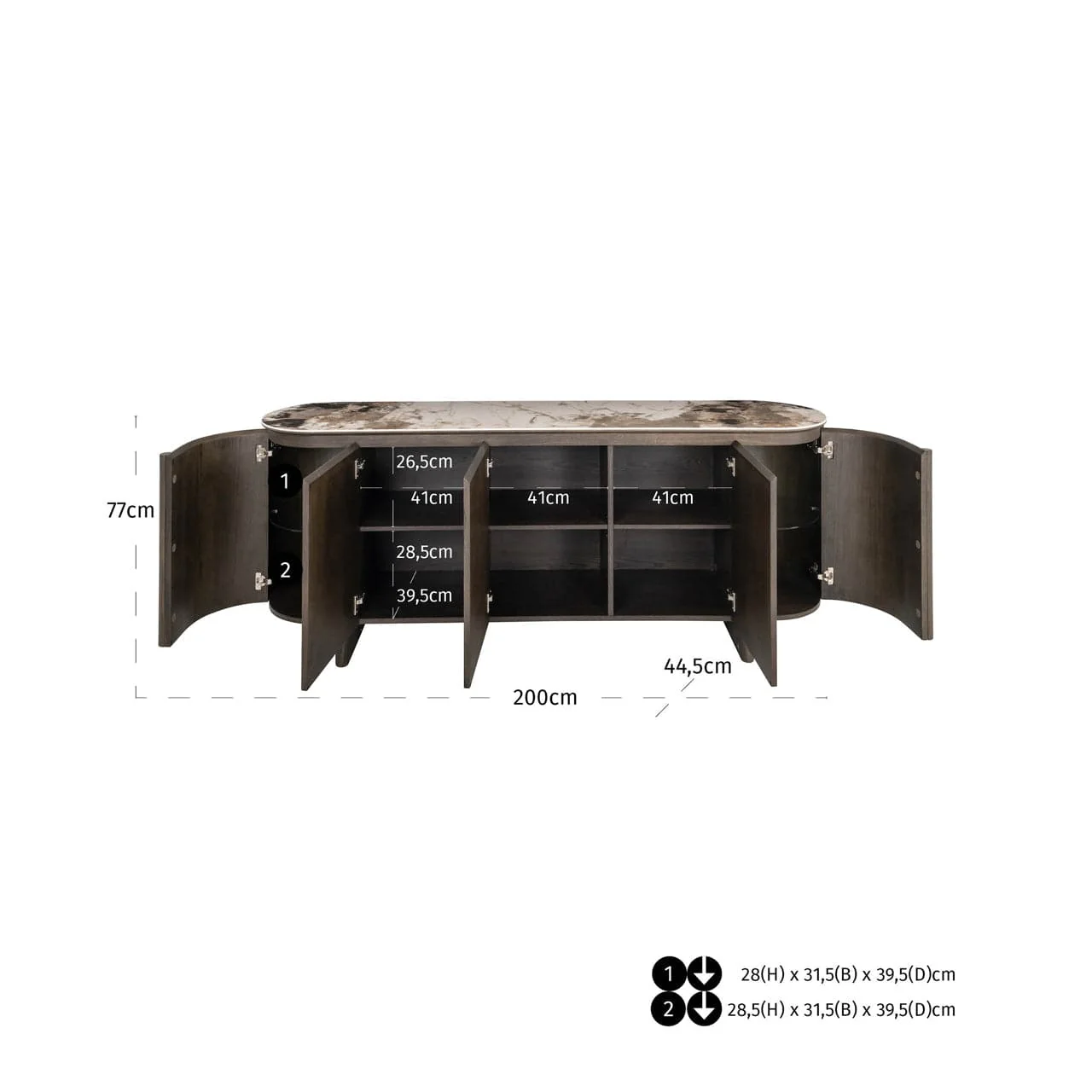 Sideboard Langford brown - Image 6