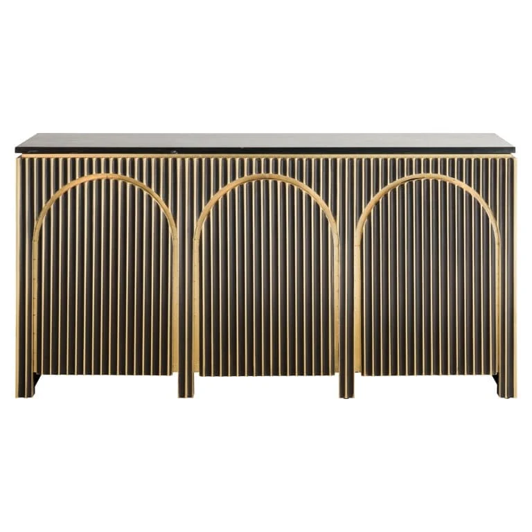 Sideboard Les Arcs 3-doors (Brushed Gold) - Image 6