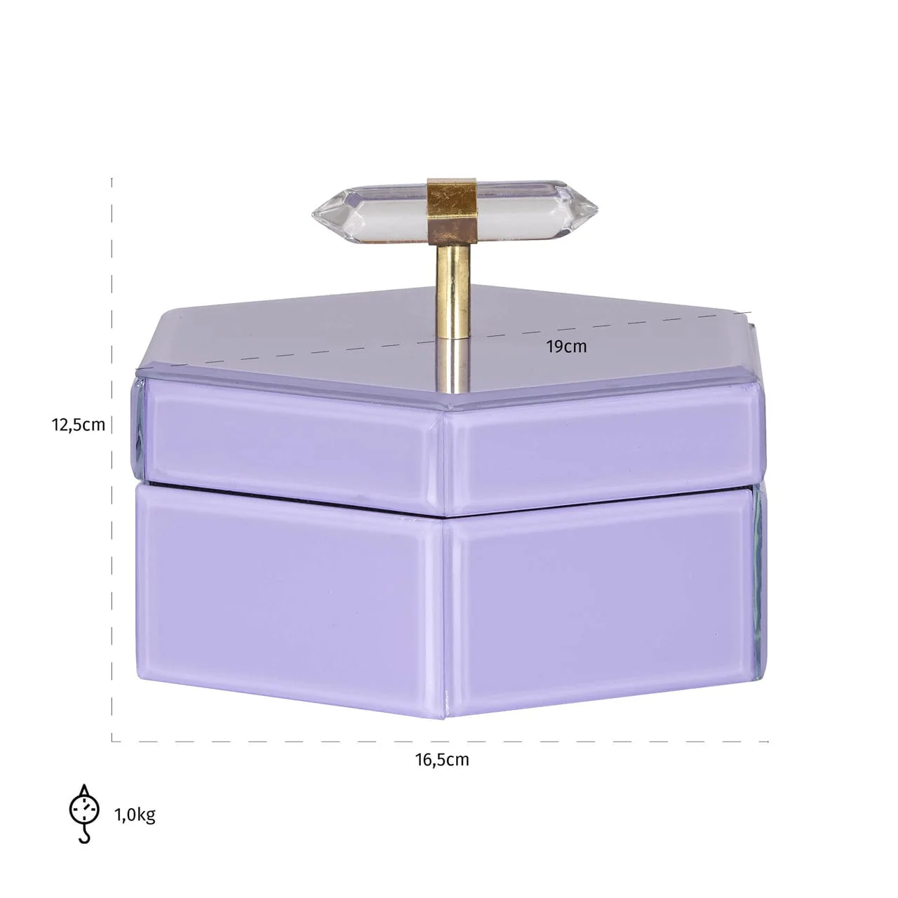 Storage box Jutta purple small - Image 5