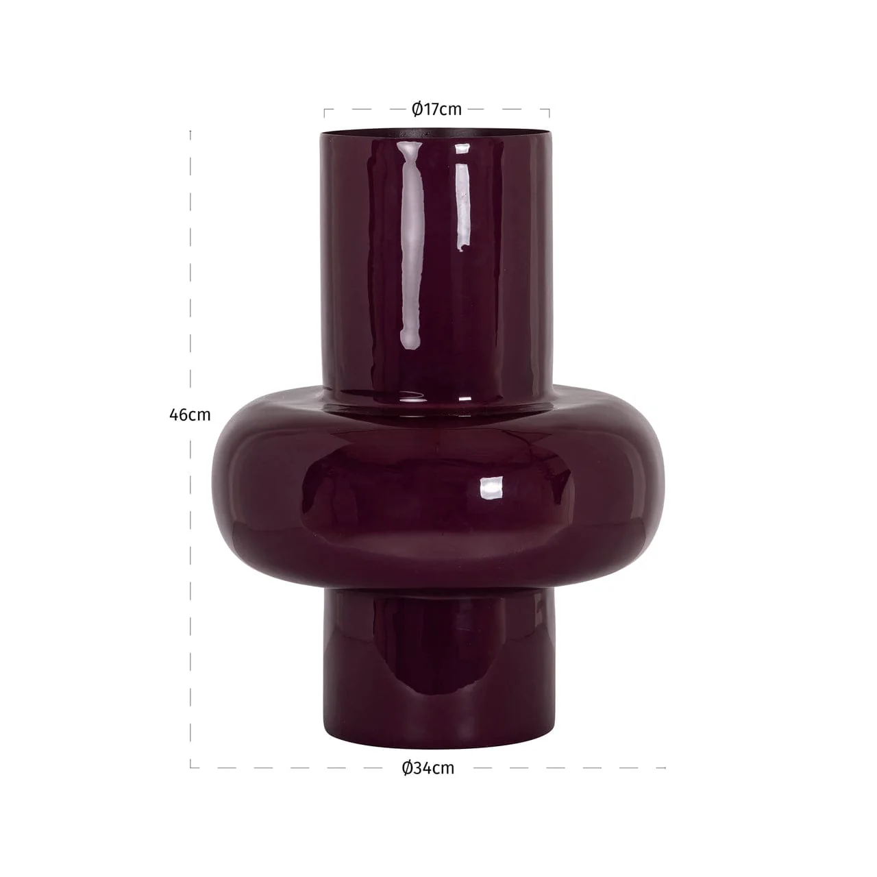 Vase Ashlyn burgundy small - Image 2