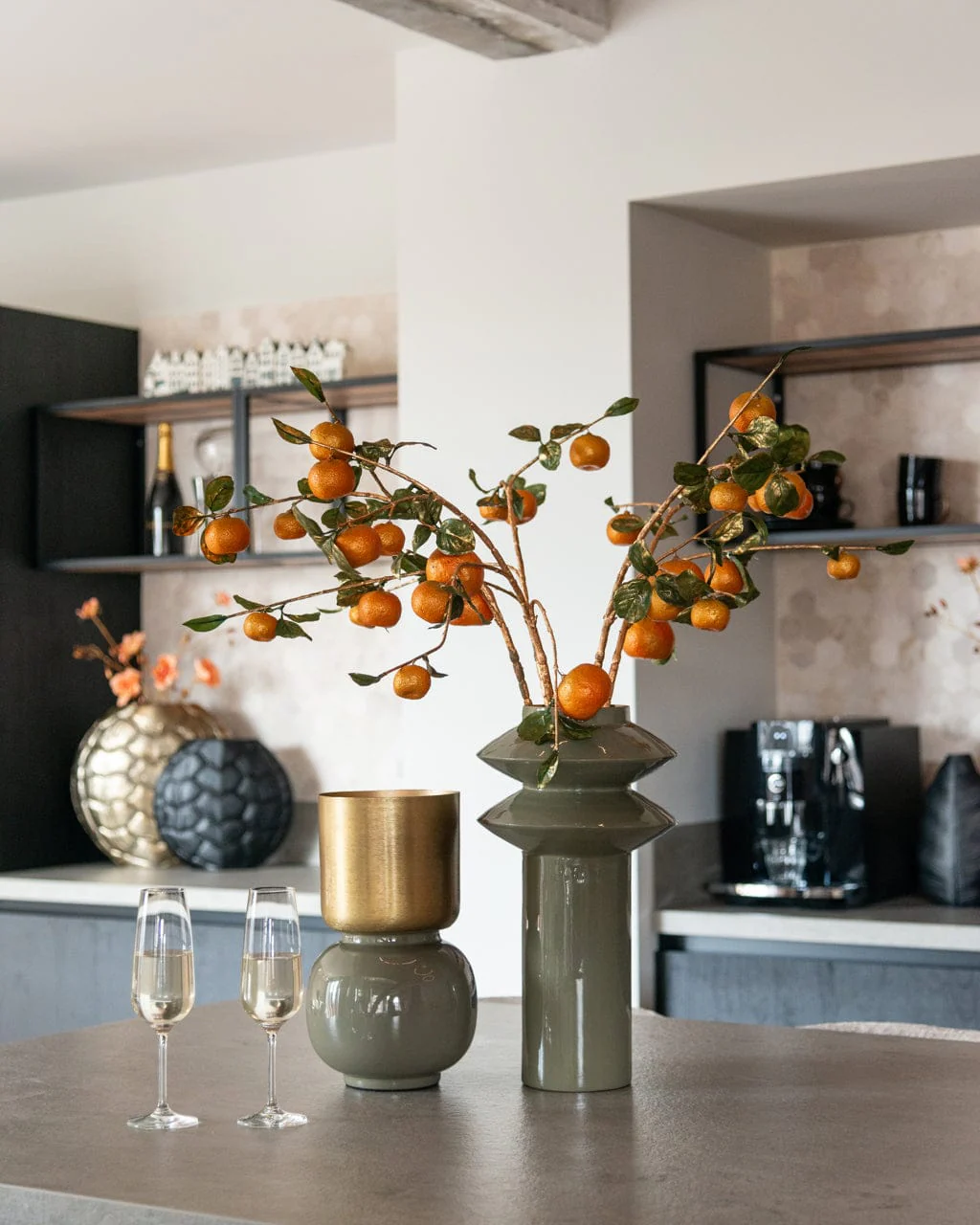 Vase Flora olive - Image 10