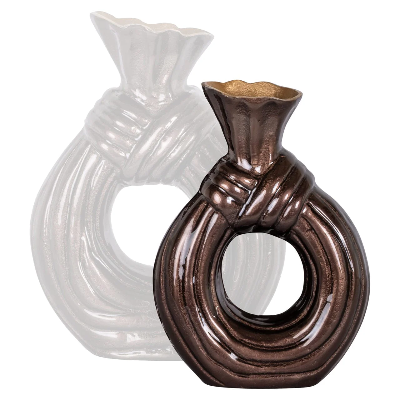 Vase Suen dark brown small - Image 4