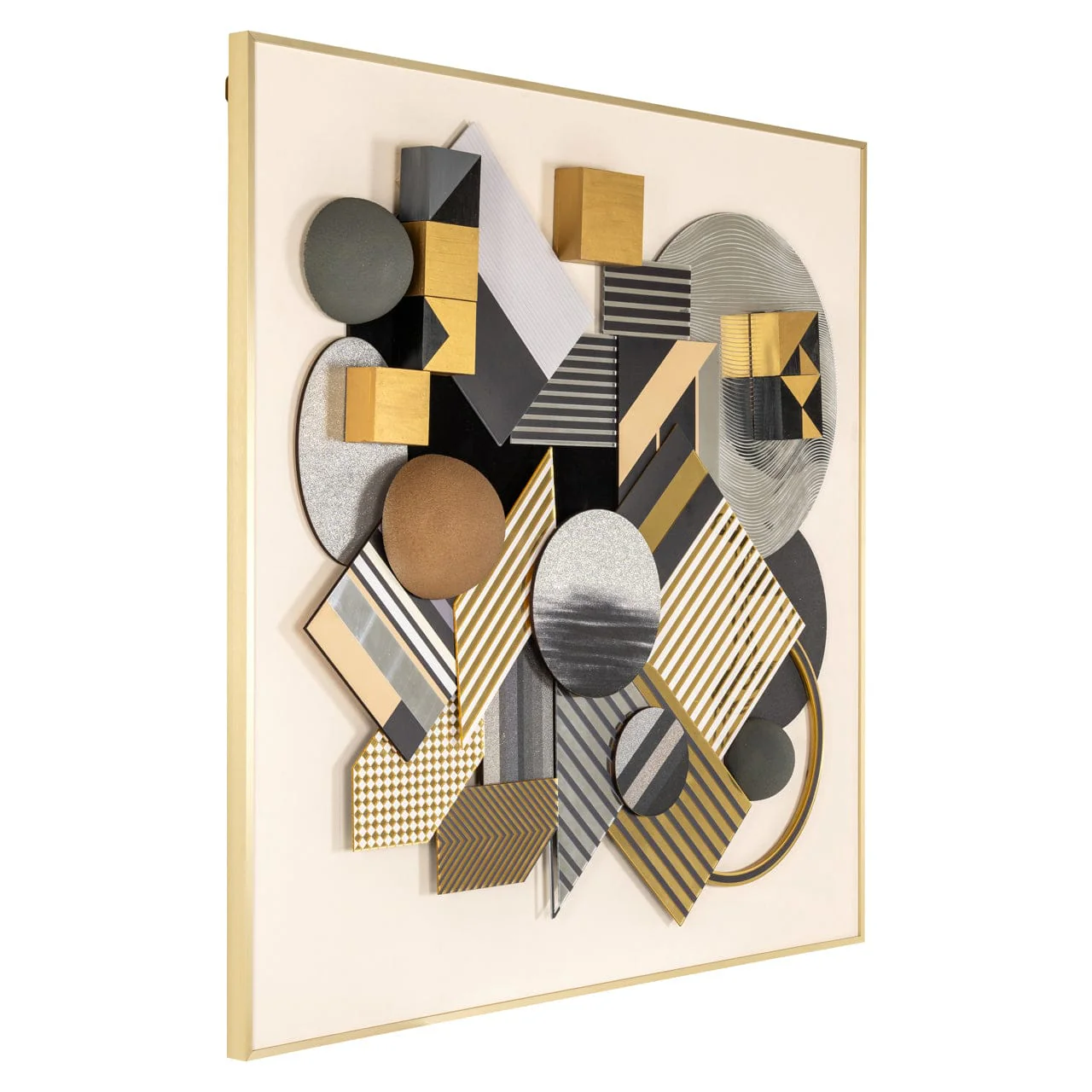 Wall art 3D Block black/gold - Image 2