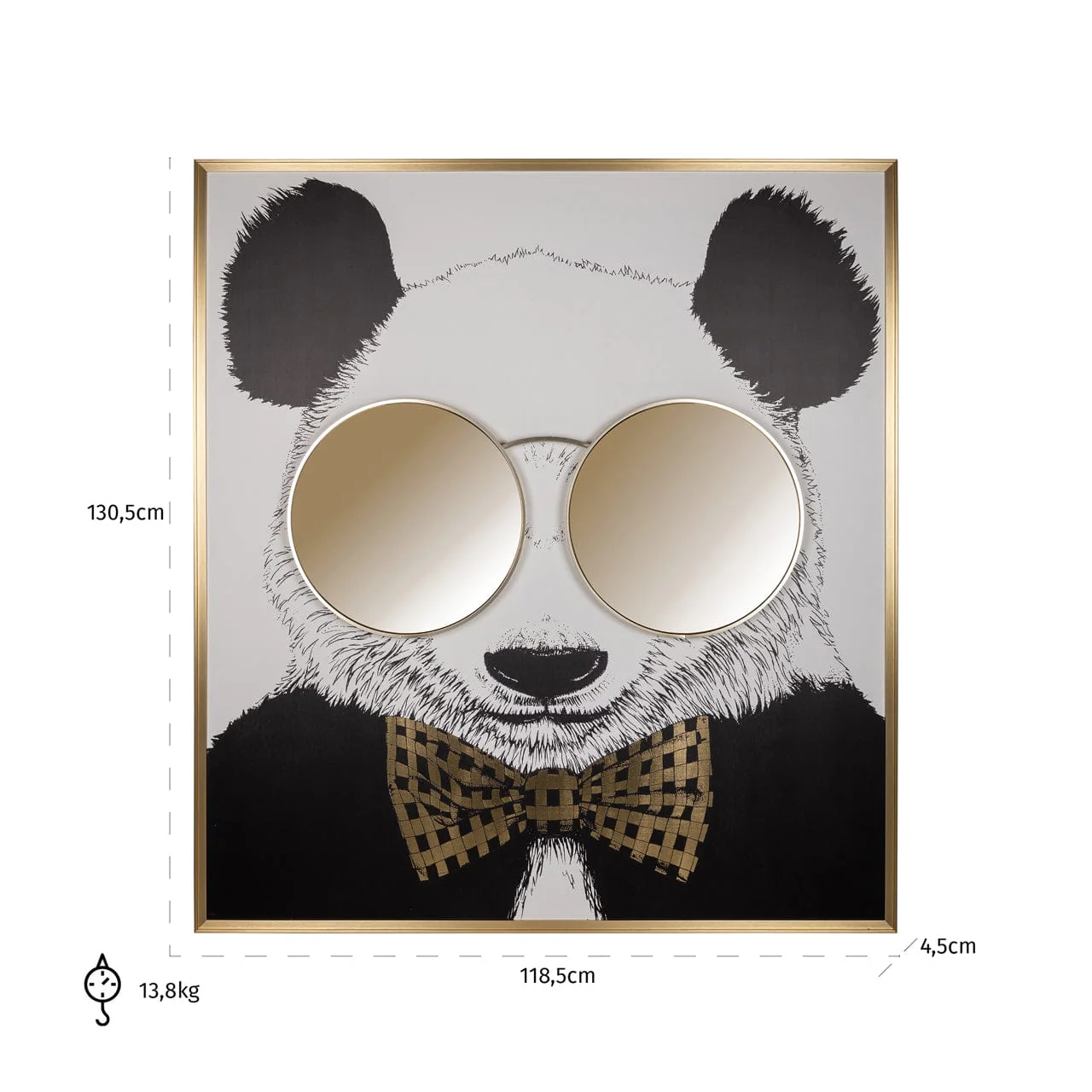 Wall art Panda black/gold - Image 3