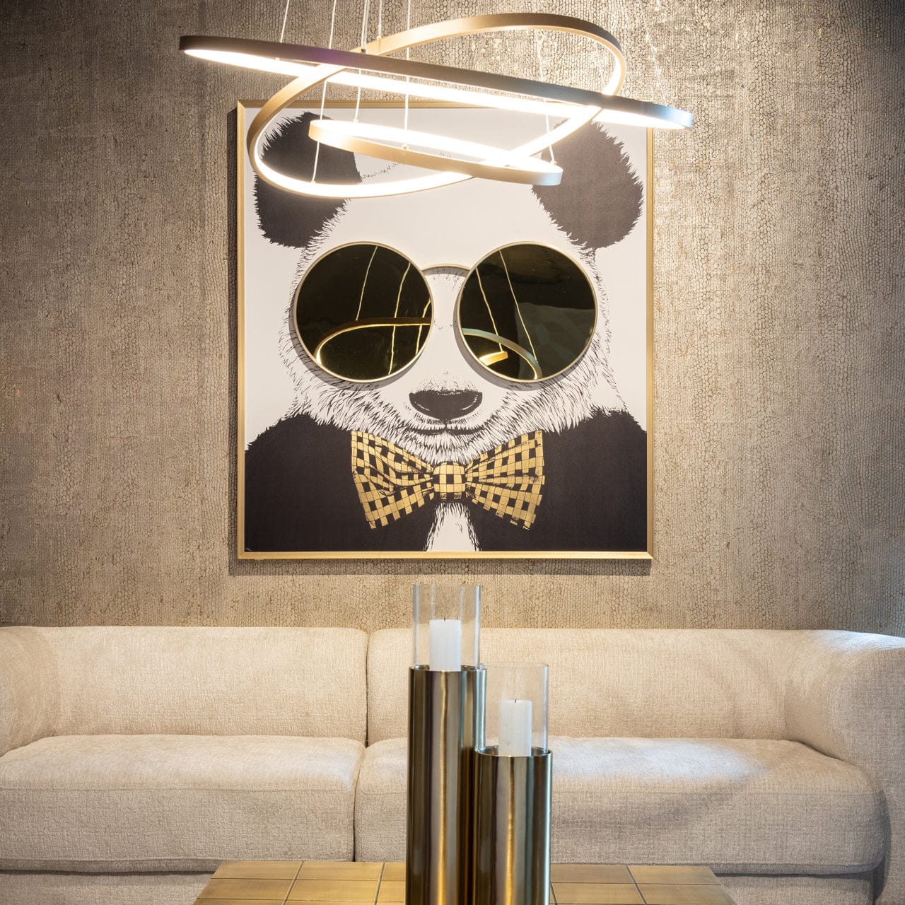 Wall art Panda black/gold - Image 4