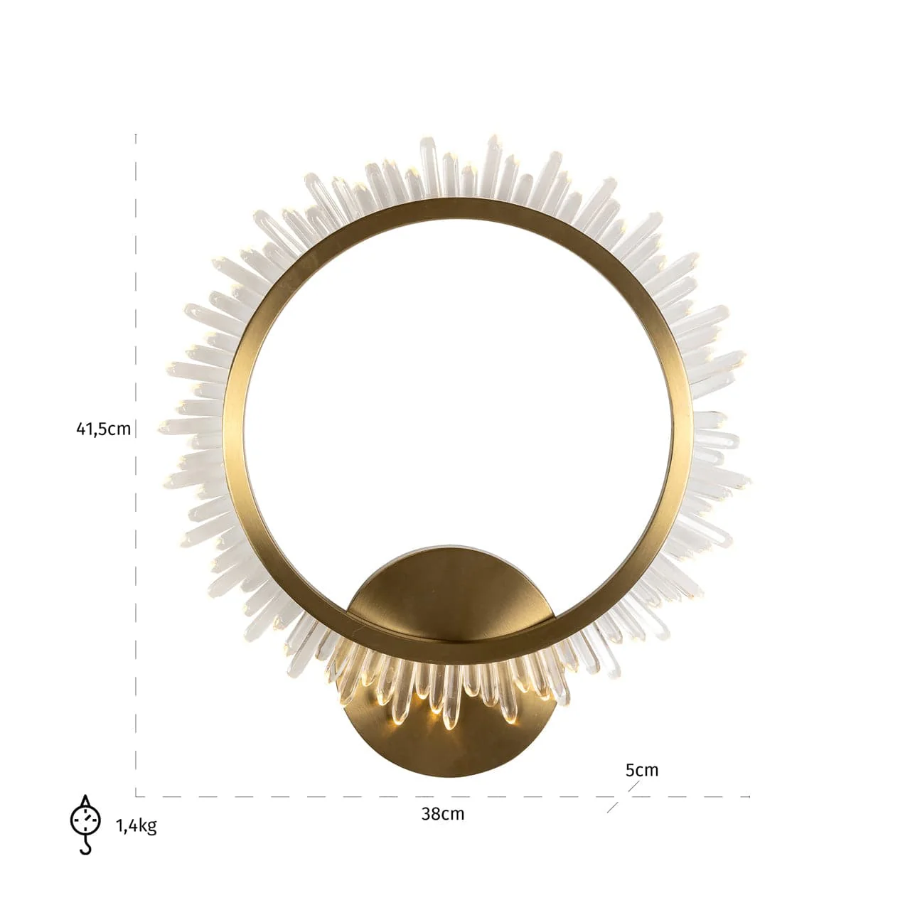 Wall lamp Beau brushed gold - Image 3