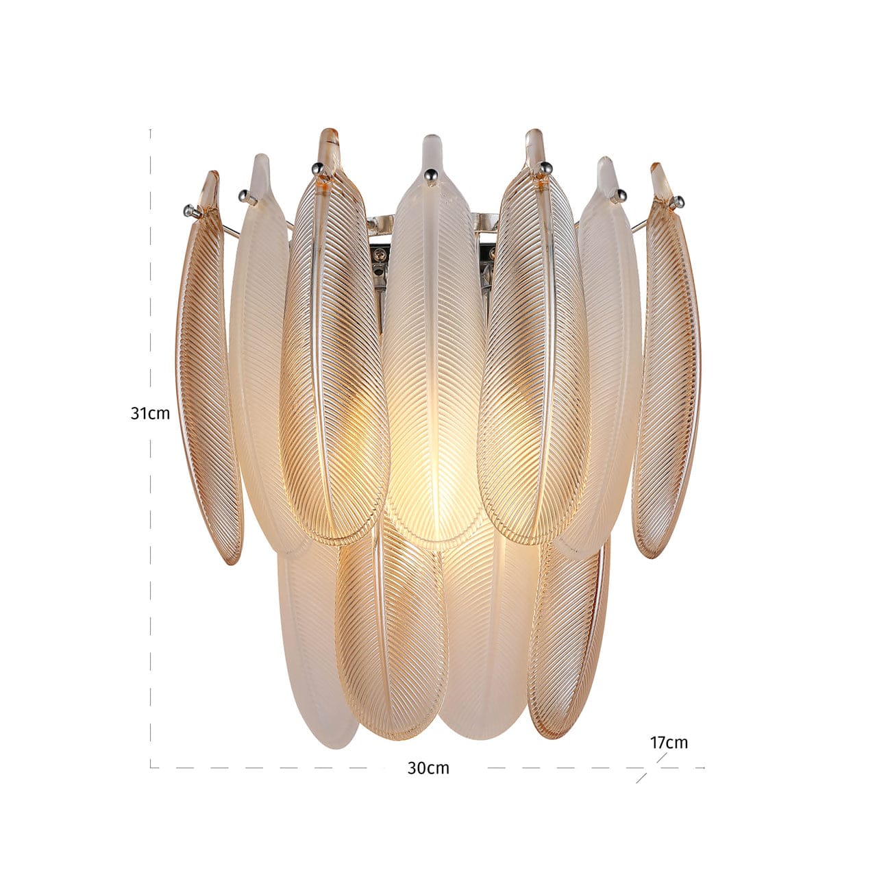 Wall lamp Chloe brass antique - Image 2