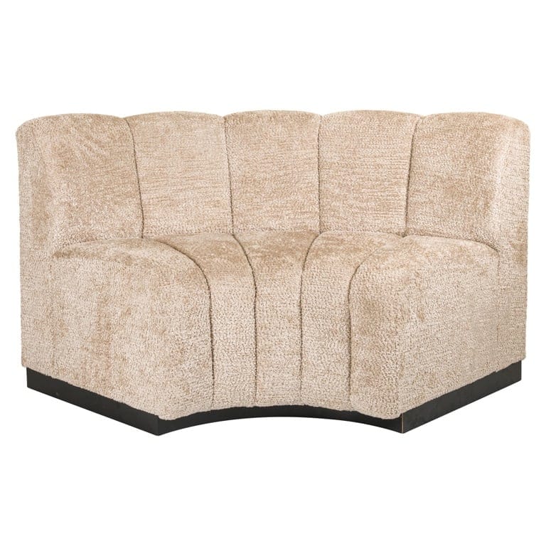Round corner dining bench Hillpark lovely beige (Be Lovely 170 Beige) - Image 5