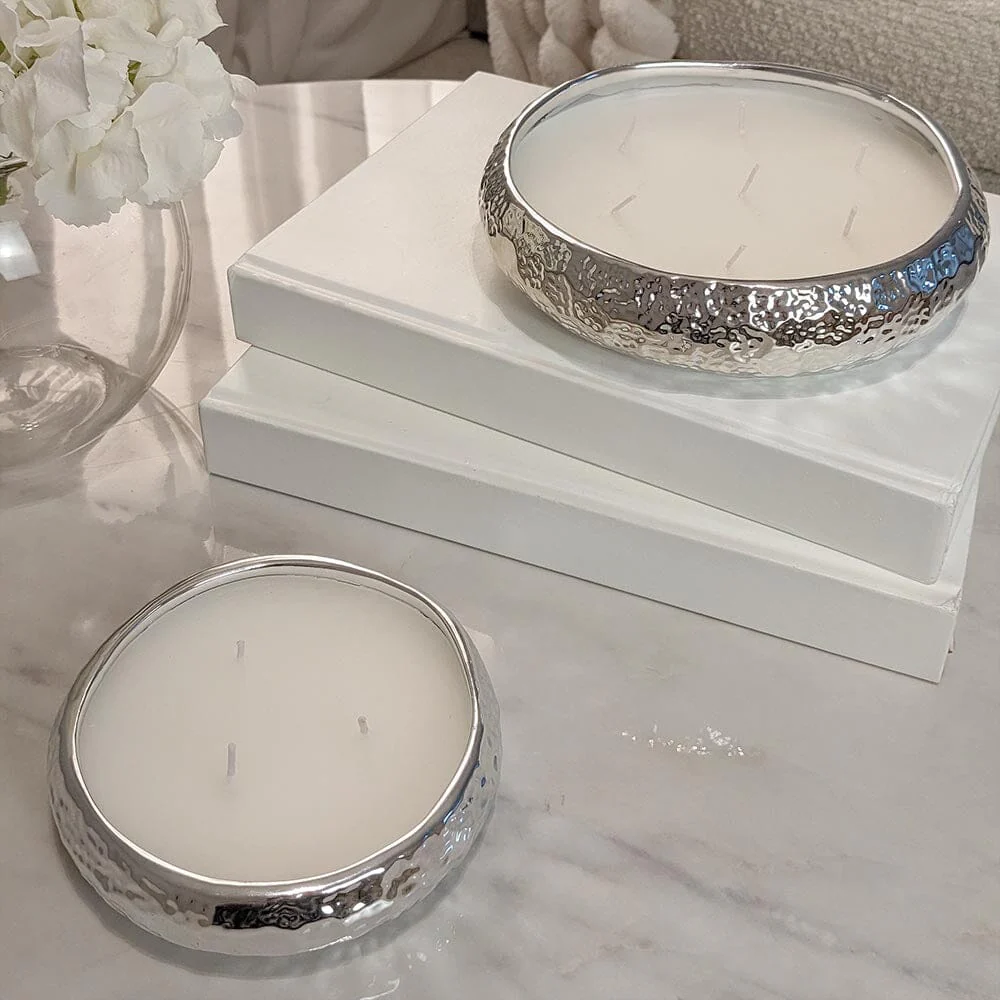 Set of 2 Aeolian Silver Candles - Image 2