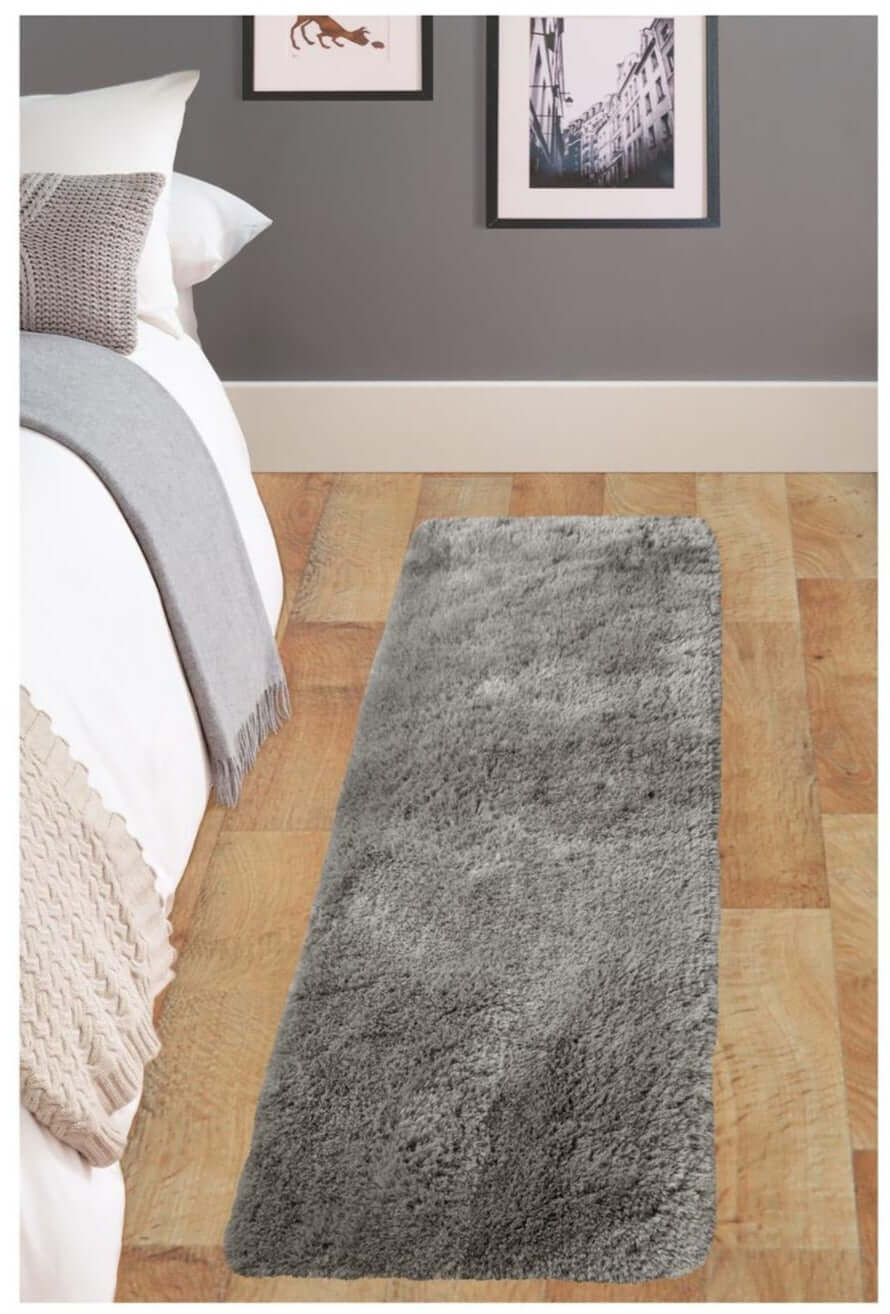 Soft Washable Grey Shaggy Rug | SA-04 - Image 9