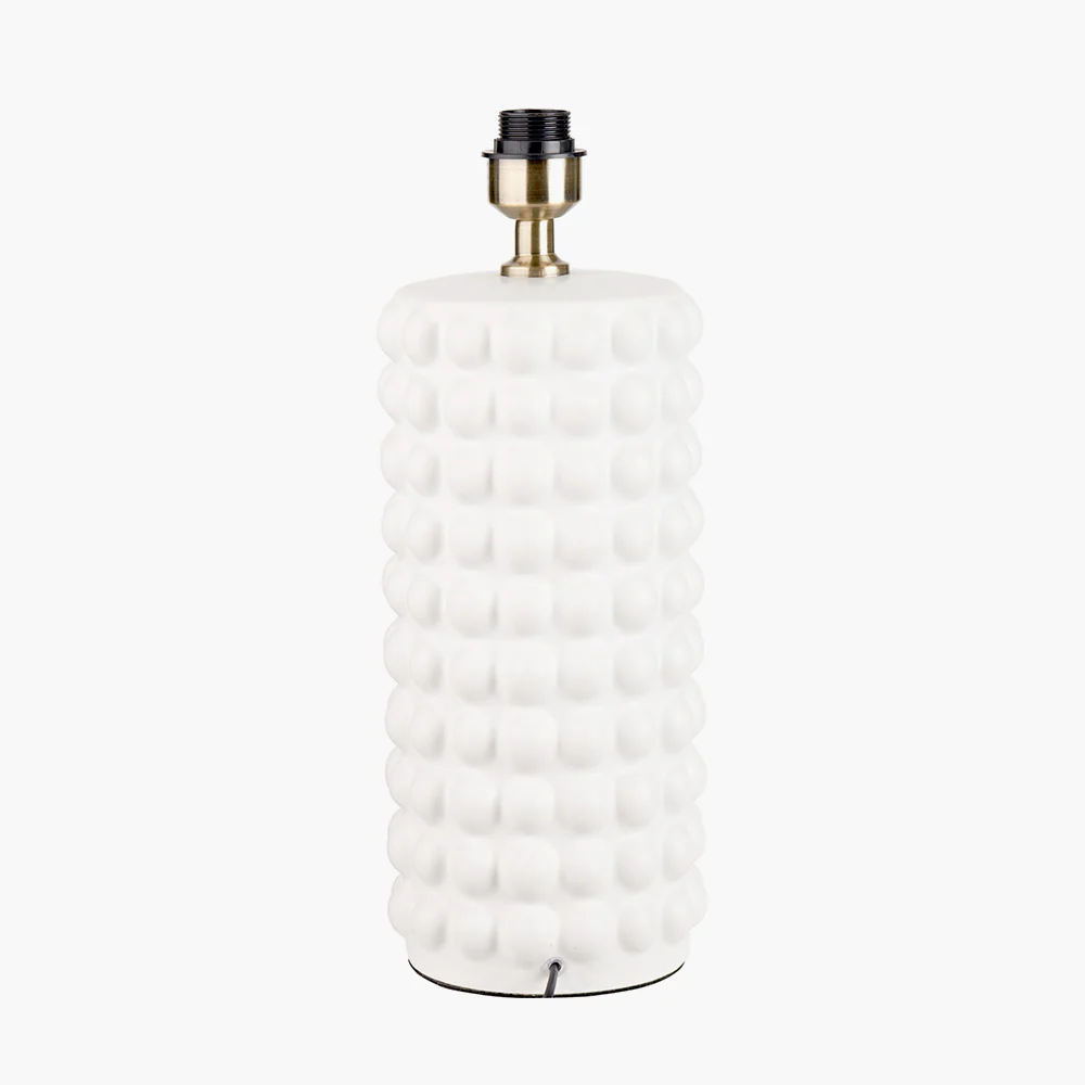 Sohan White Bobbled Ceramic Tall Table Lamp Base - Image 7