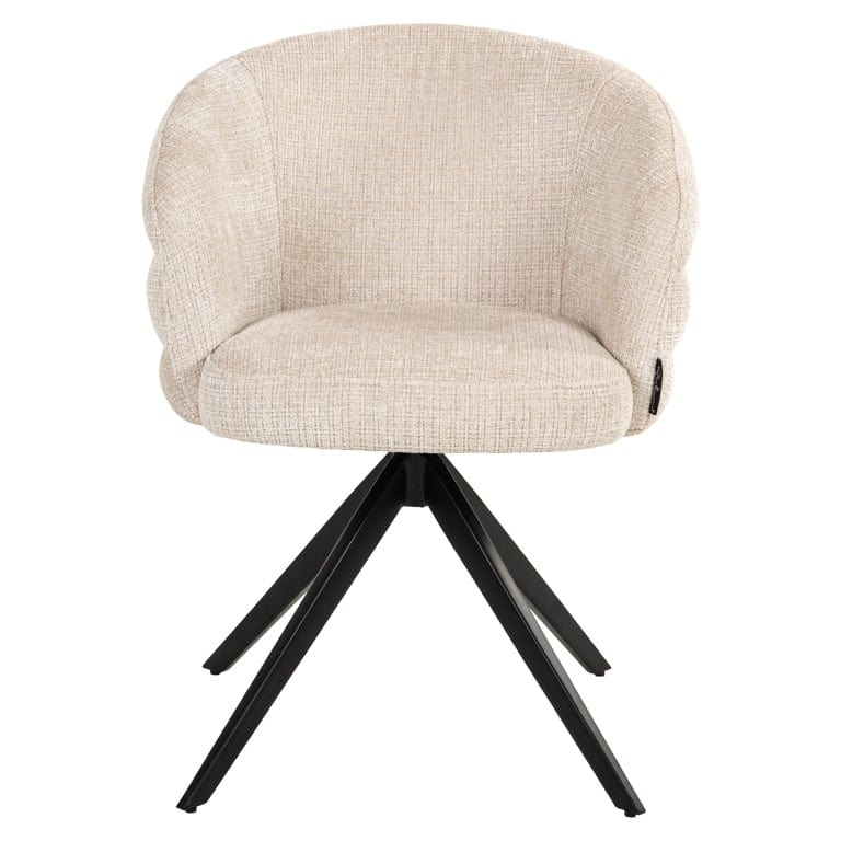 Swivel chair Serenity beige chenille fire retardant (Niagara 902 beige Chenille) - Image 5