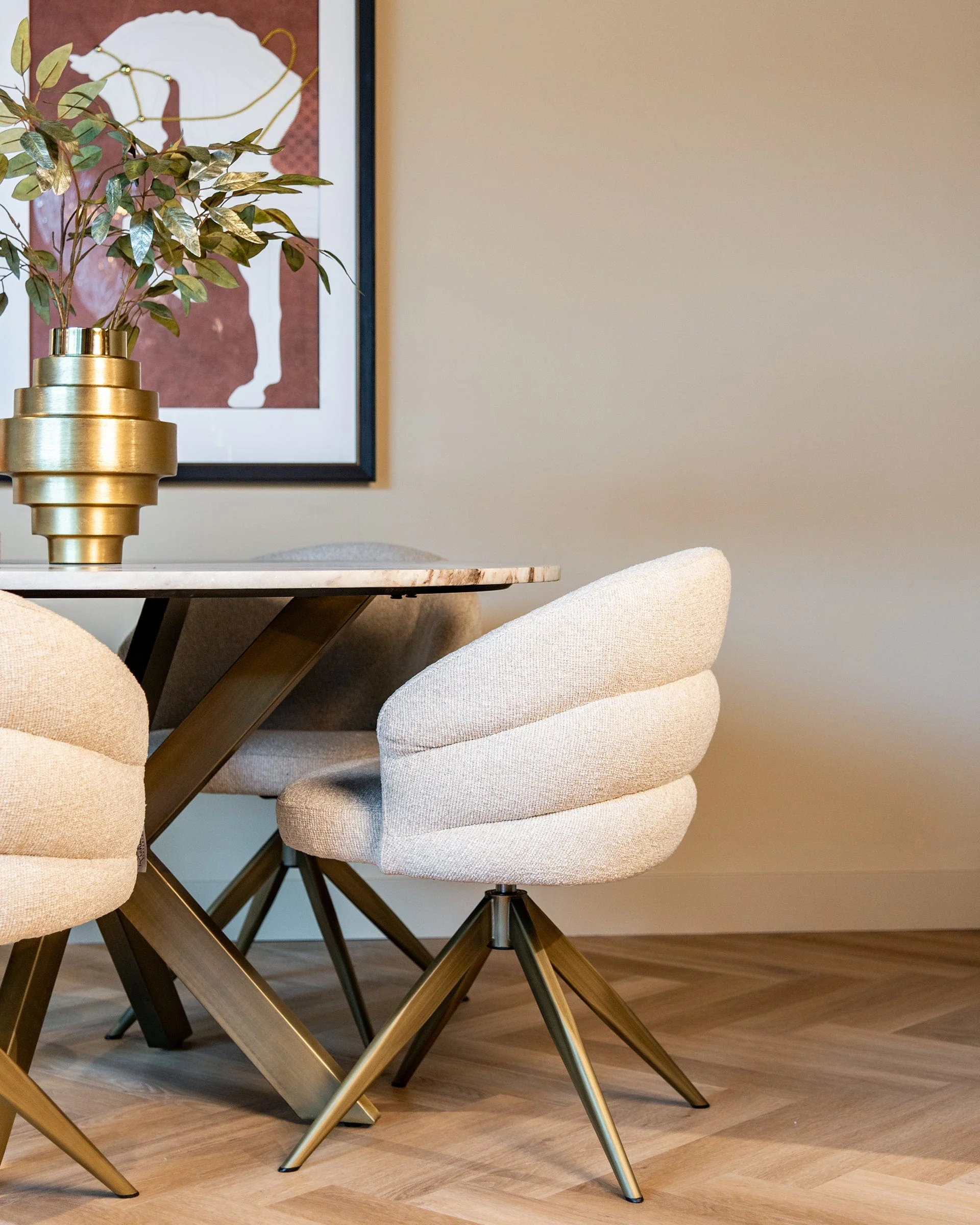 Swivel chair Zendaya biscotti fire retardant (Biscotti) - Image 12