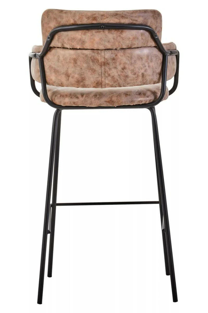 Tamzin Brown Faux Leather Bar Chair | OUTLET - Image 4