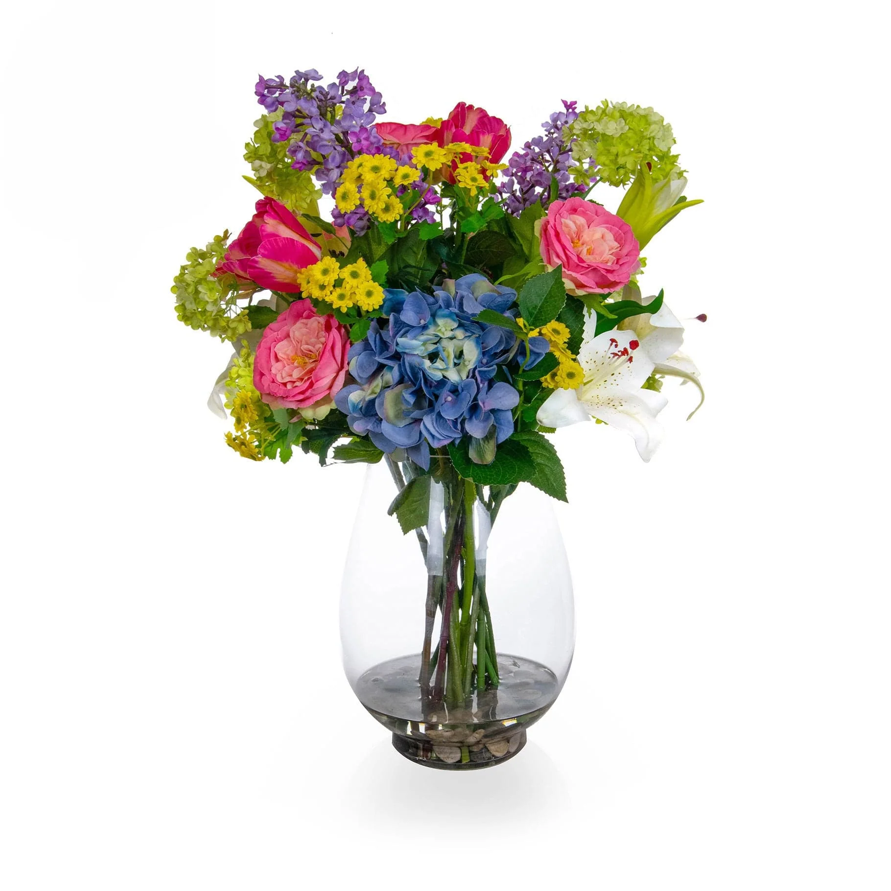 PP Lilies White in Vase HY 68cm