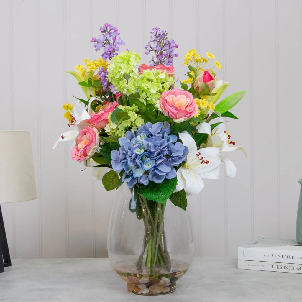 PP Lilies White in Vase HY 68cm - Image 2