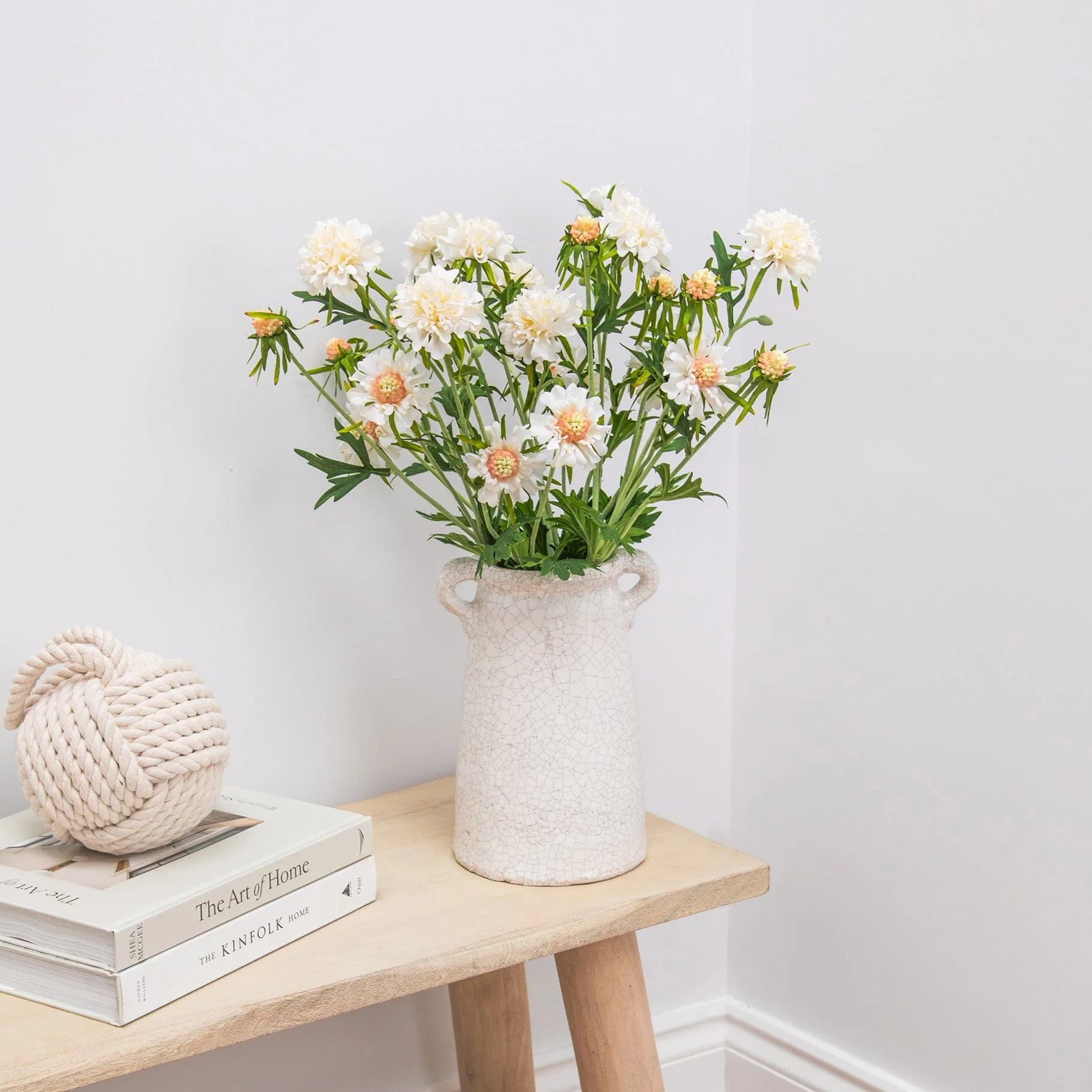 SF Scabiosa Spray White 72cm