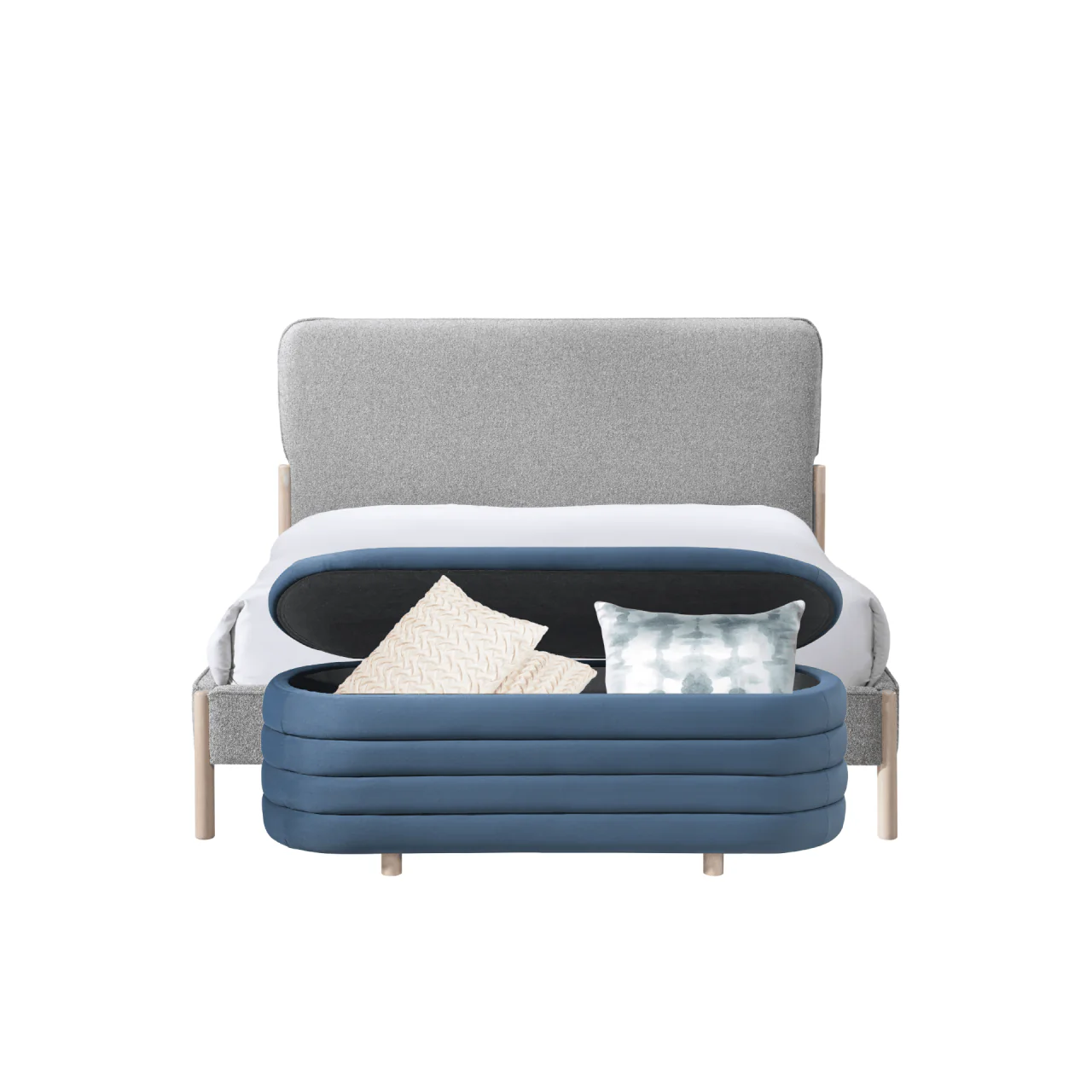 Ripple Storage Oval Ottoman - Image 7