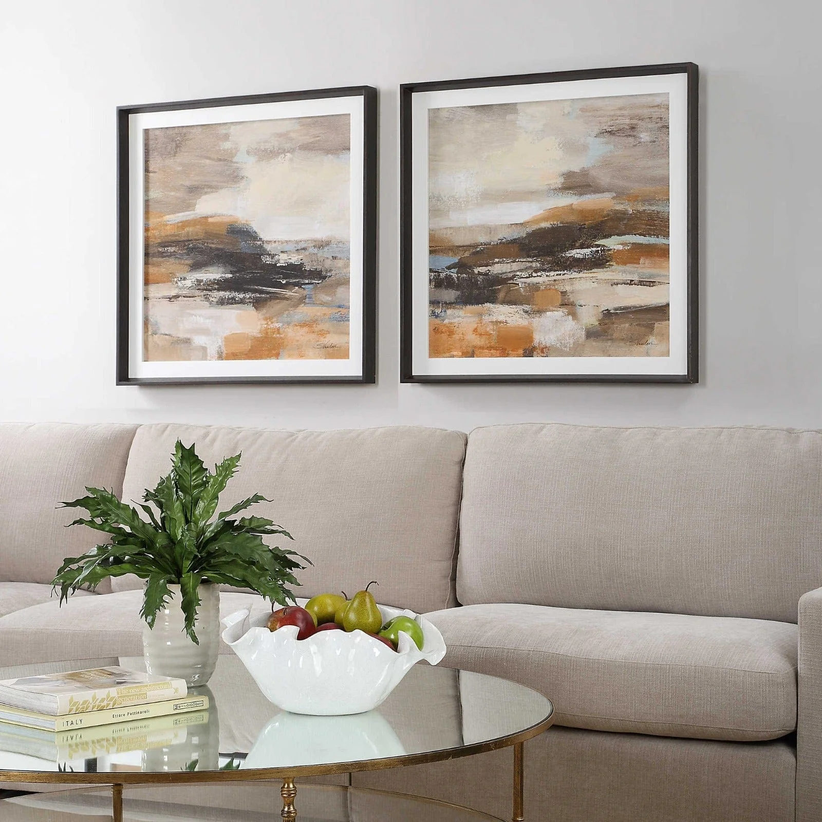 Uttermost Cinnamon Shore Framed Prints Set of 2