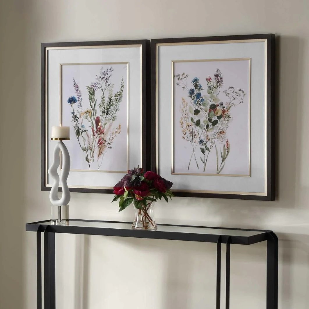 Uttermost Delicate Flowers Framed Prints, Set of 2 - Image 2