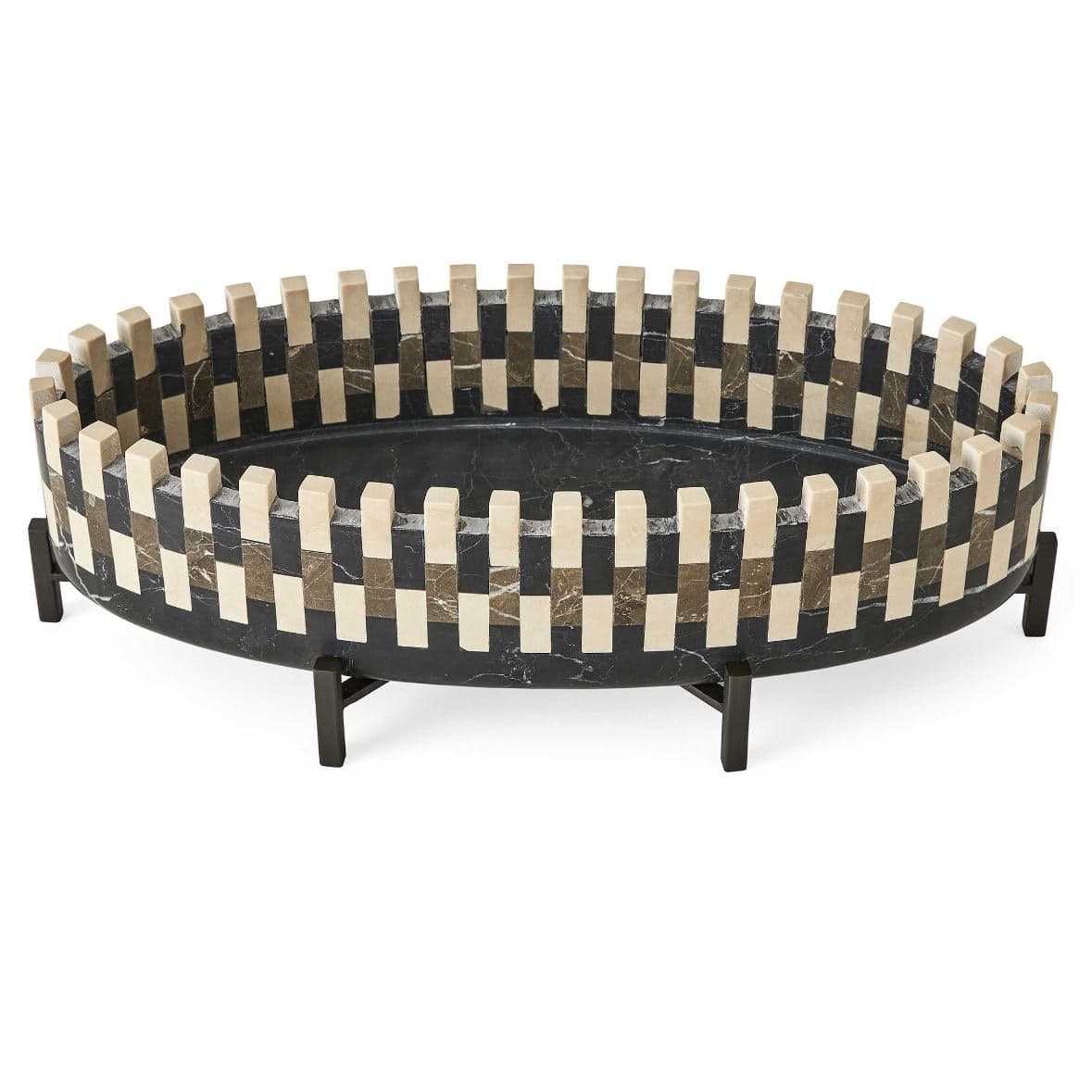 Black Label Domino Marble Cachepot Bowl - Image 6