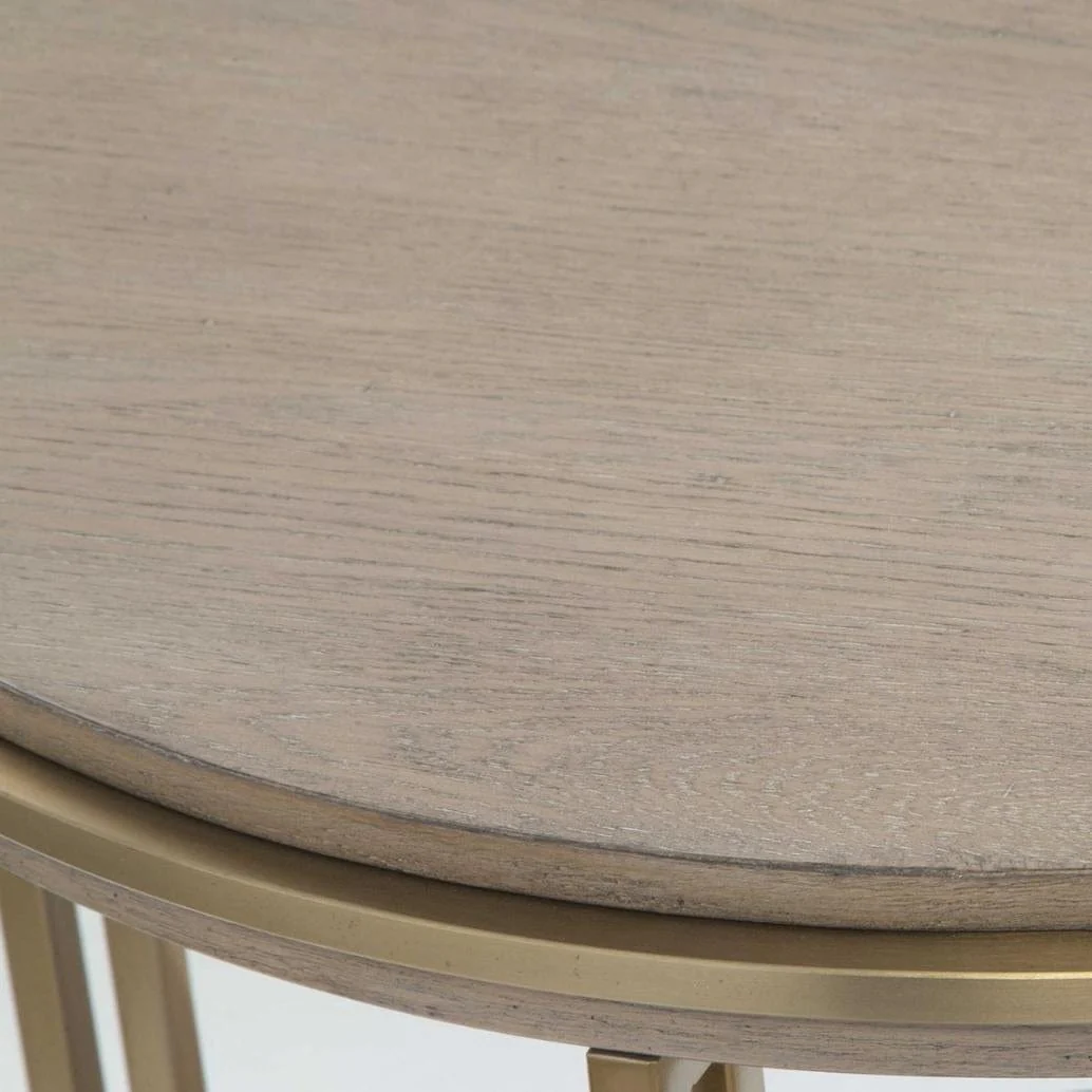 Uttermost Elise Round Brass Side Table - Image 3