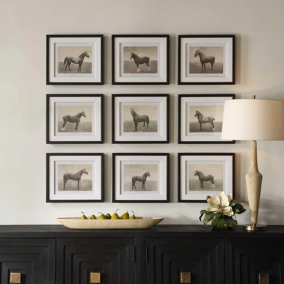 Uttermost Equine Dynasty Framed Prints, Set of 9 - Image 2