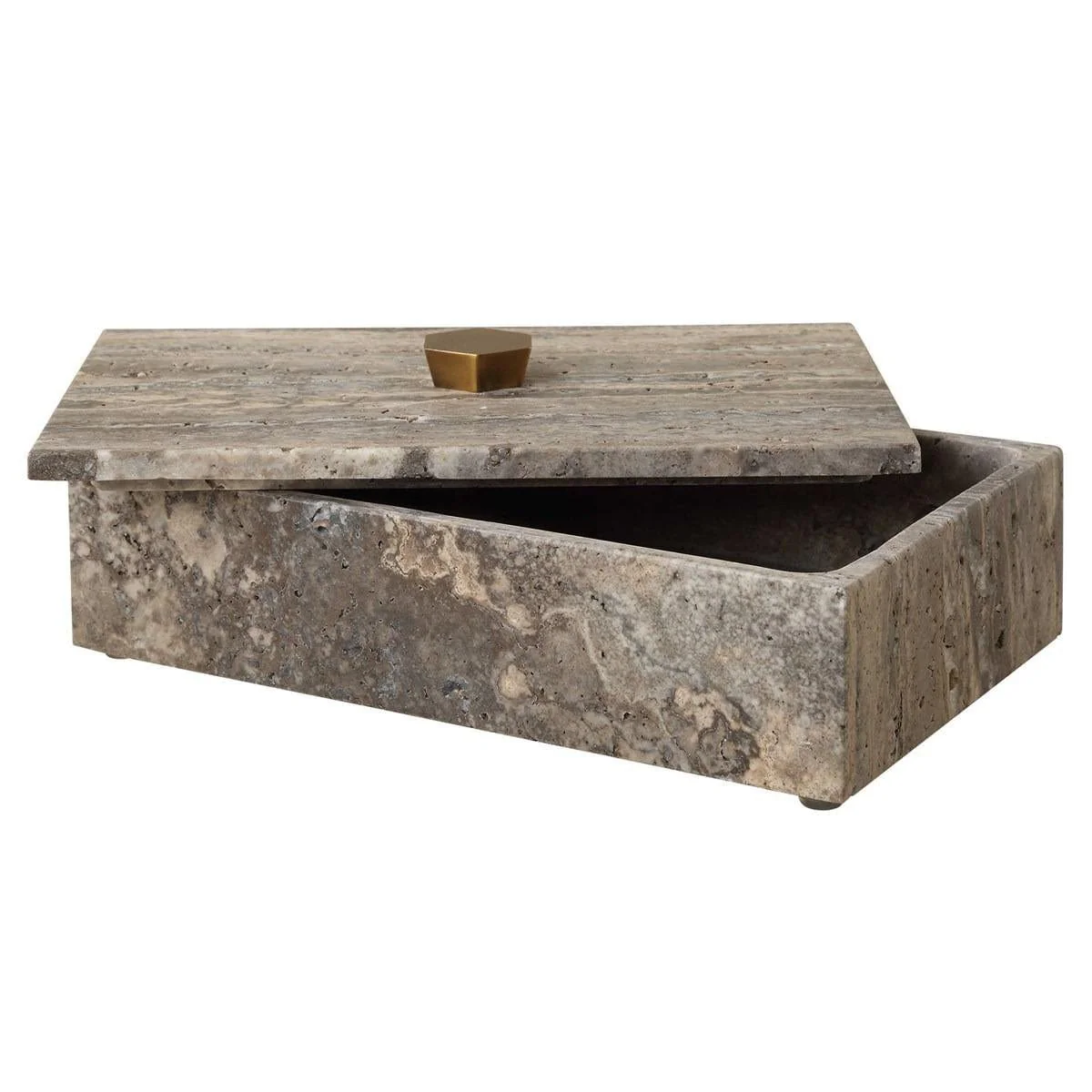 Uttermost Griseus Travertine Stone Box - Image 6