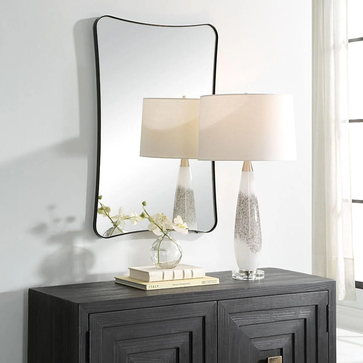 Uttermost Loudon Black Vanity Mirror - Image 2