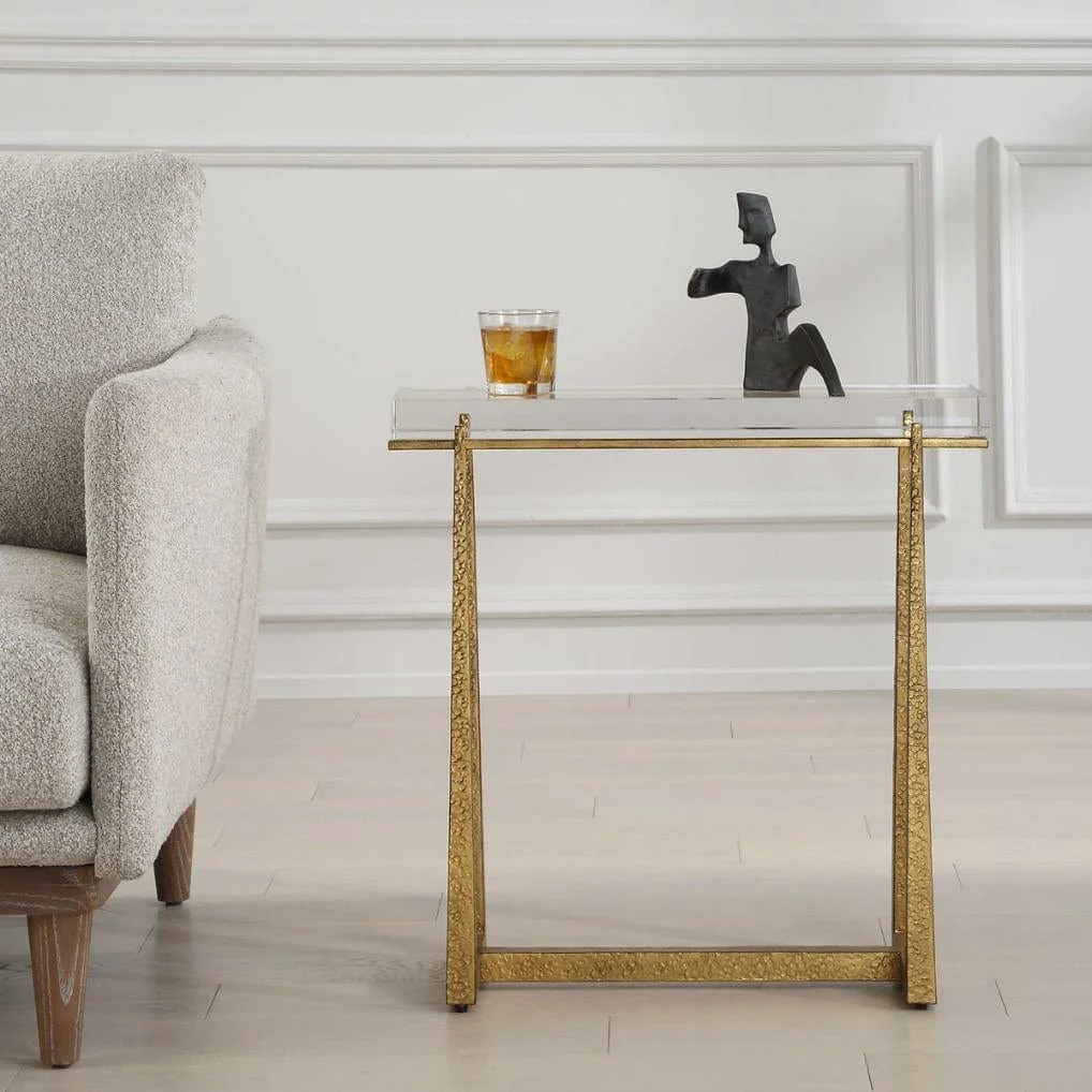 Uttermost Midas Thick Crystal Accent Table - Image 2