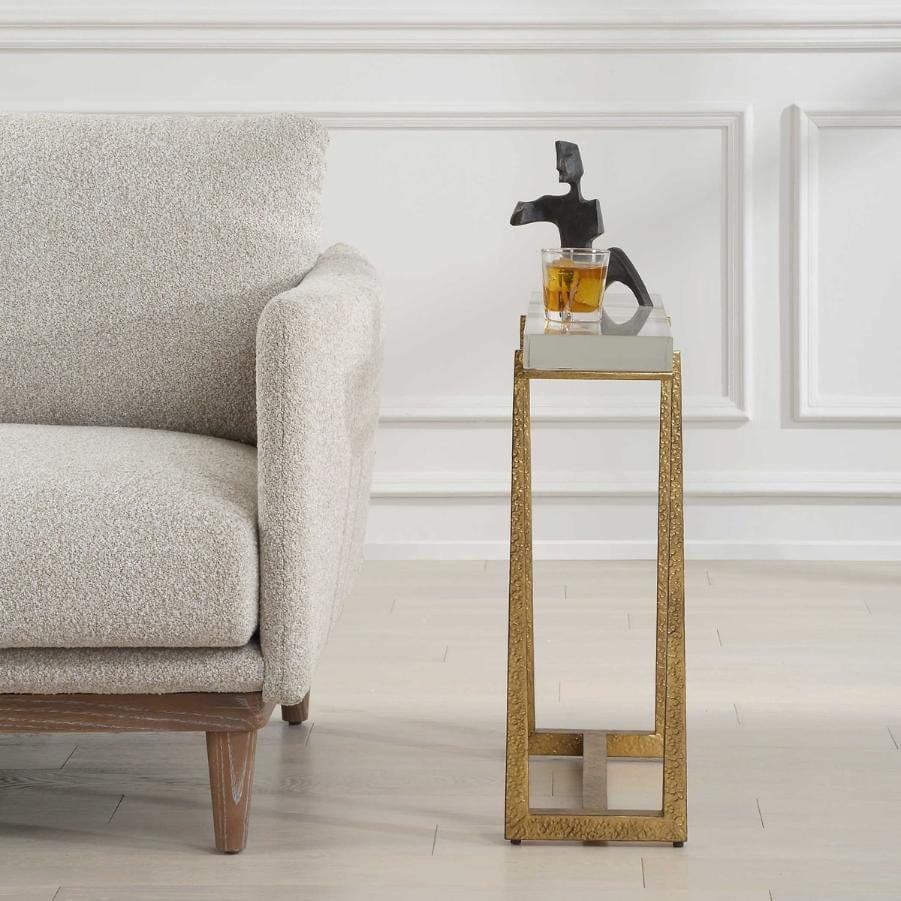 Uttermost Midas Thick Crystal Accent Table - Image 5
