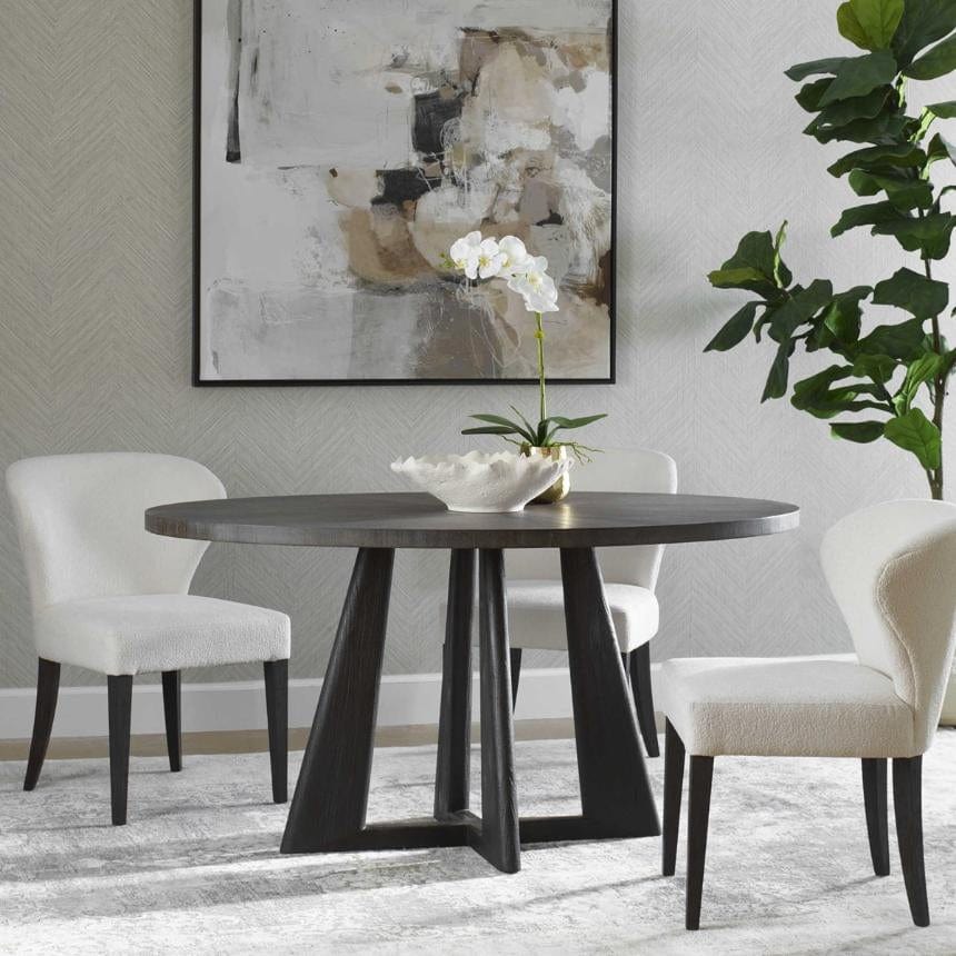 Uttermost Pulsar Oval Grey Walnut Dining Table