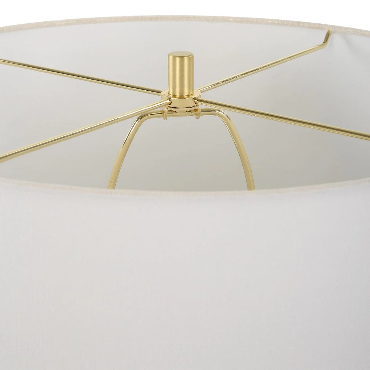 Uttermost Wrenley Ridged White Table Lamp - Image 3