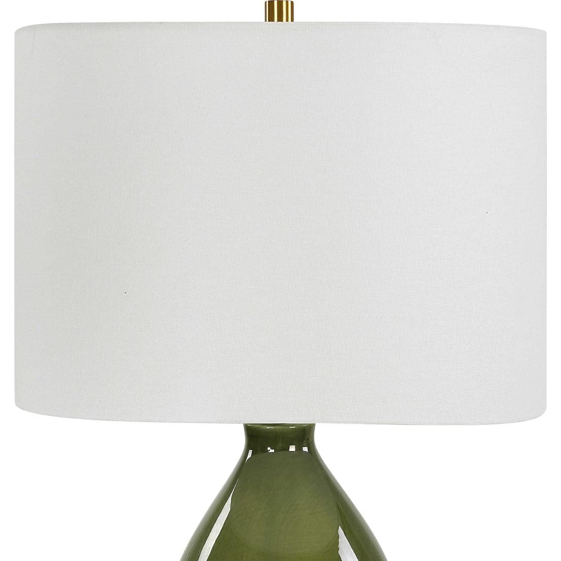 Black Label Gourd Table Lamp, Green - Image 3