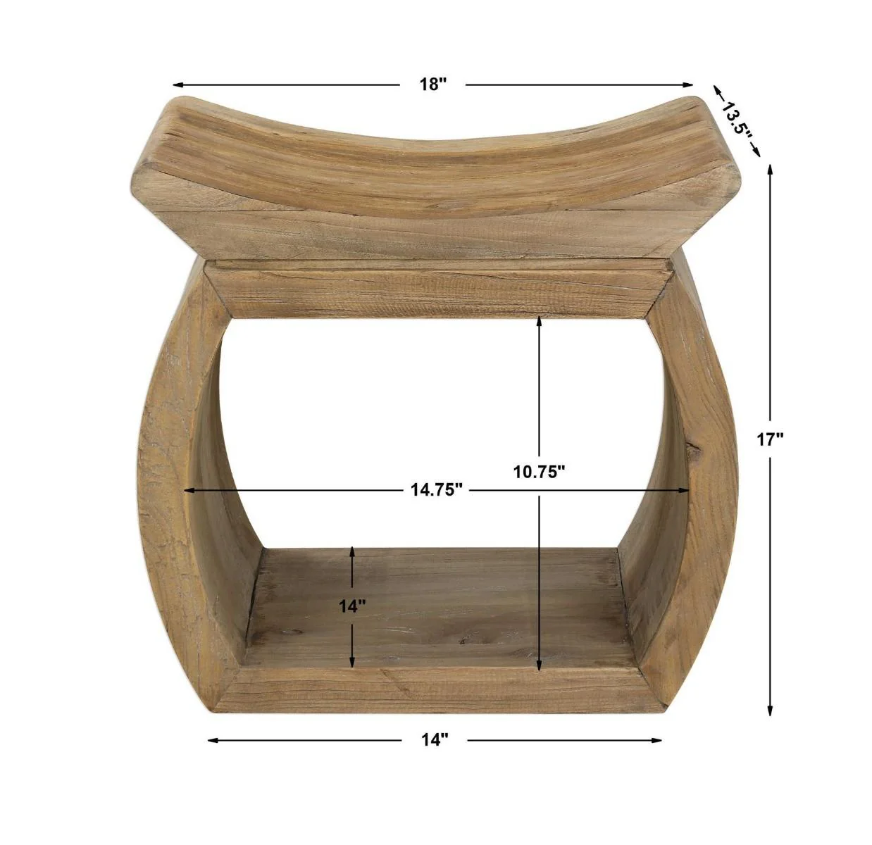 Uttermost Connor Elm Accent Stool - Image 4