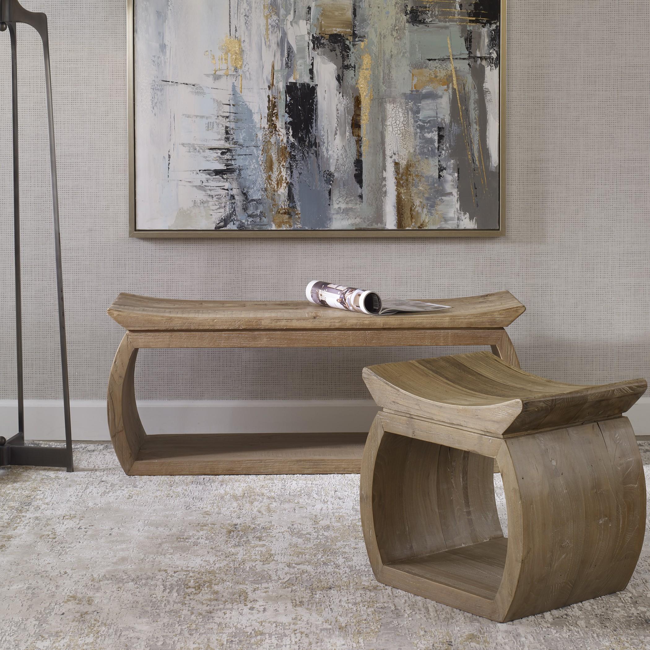 Uttermost Connor Reclaimed Wood Bench - Image 4