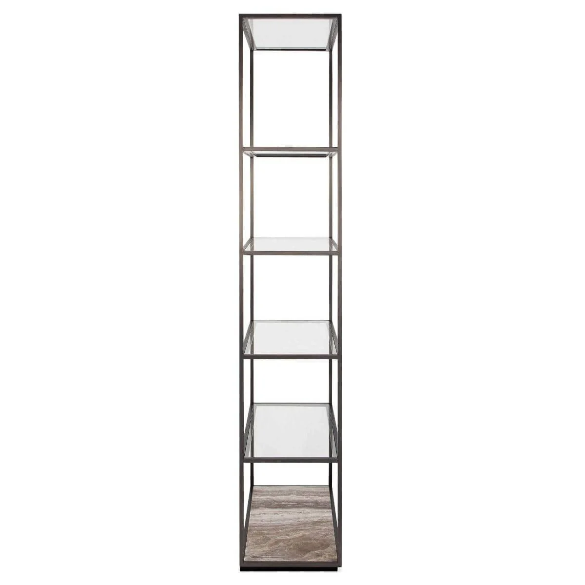 Black Label Floating Plane Etagere - Travertine/bronze - Image 2