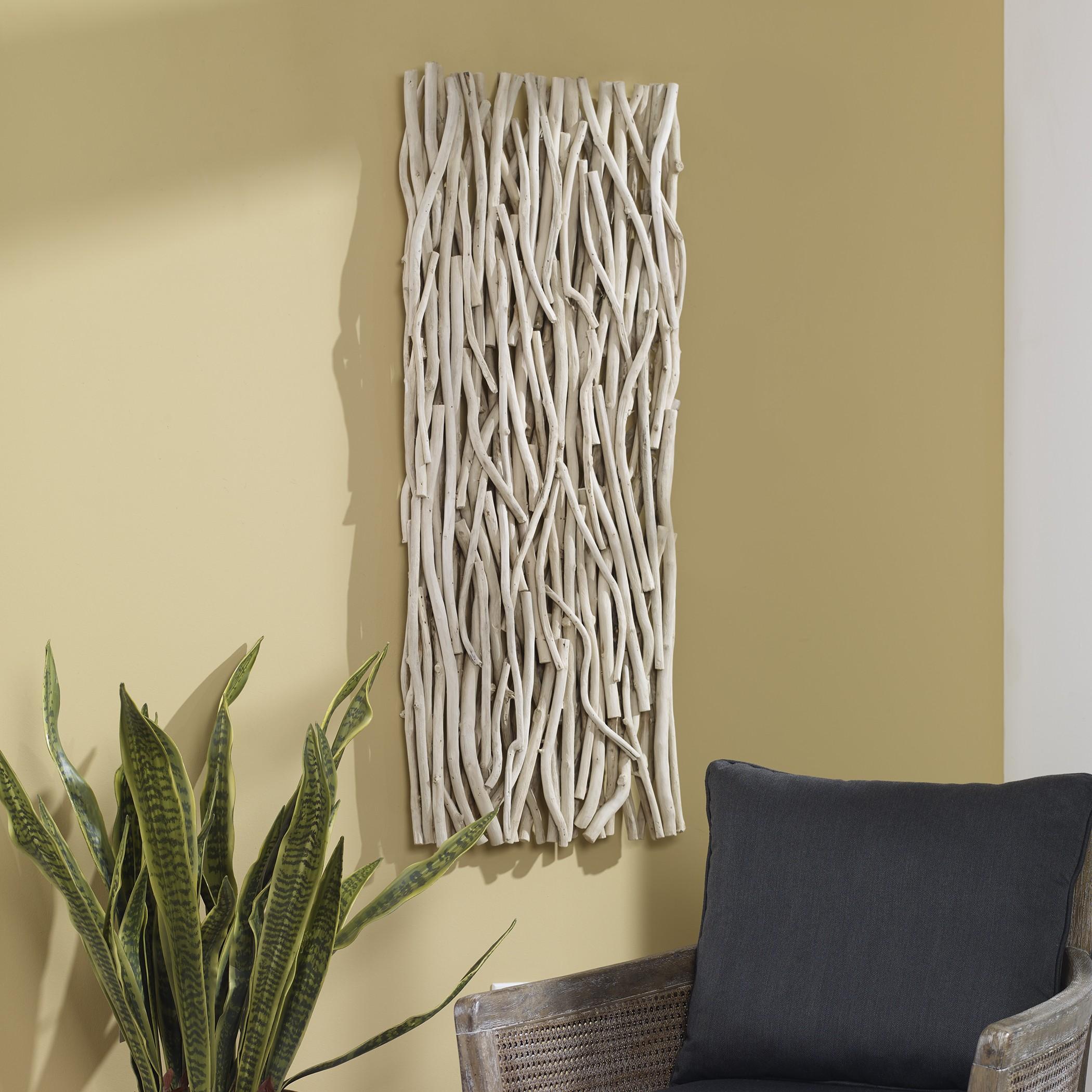 Uttermost Gathered Teak Bleached Wood Wall Decor - Image 3