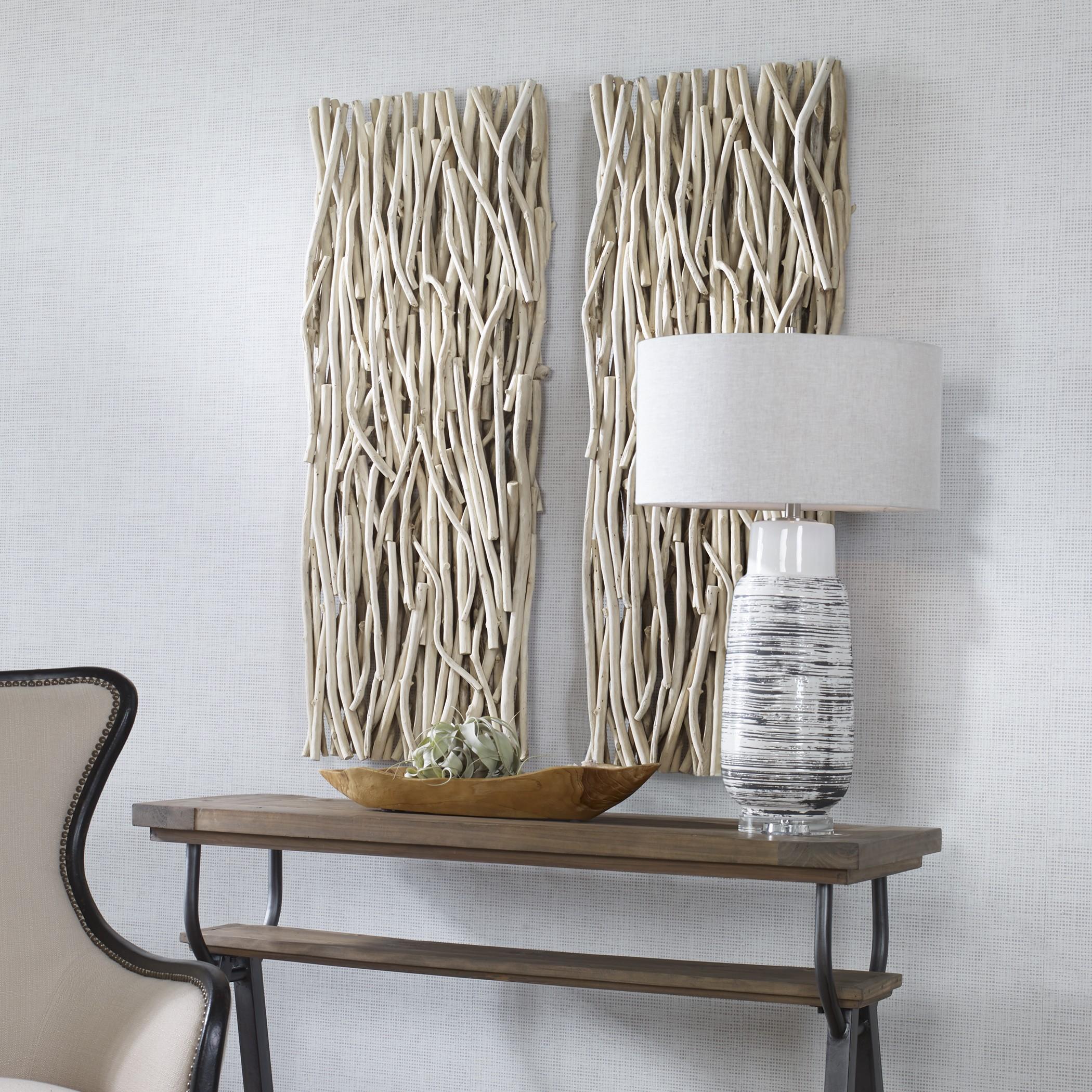 Uttermost Gathered Teak Bleached Wood Wall Decor - Image 4