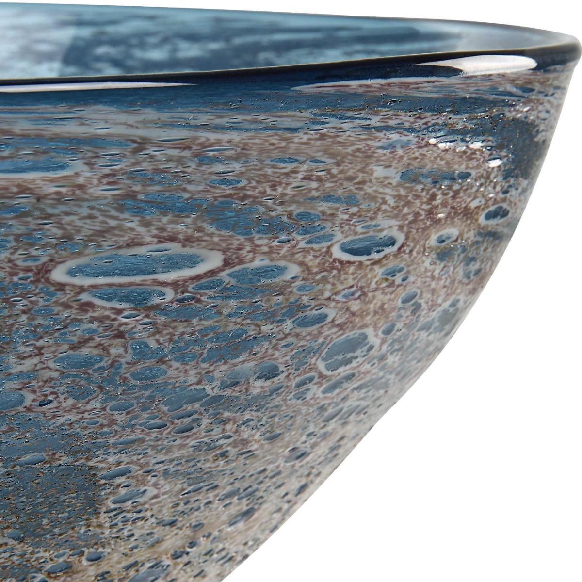 Uttermost Genovesa Aqua Glass Bowl - Image 4
