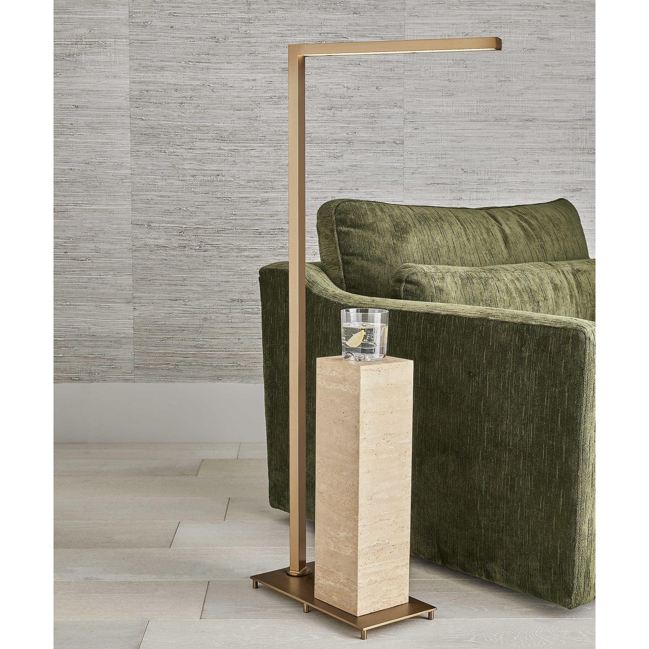 Black Label Illume Drink Stand - Travertine/brass - Image 4