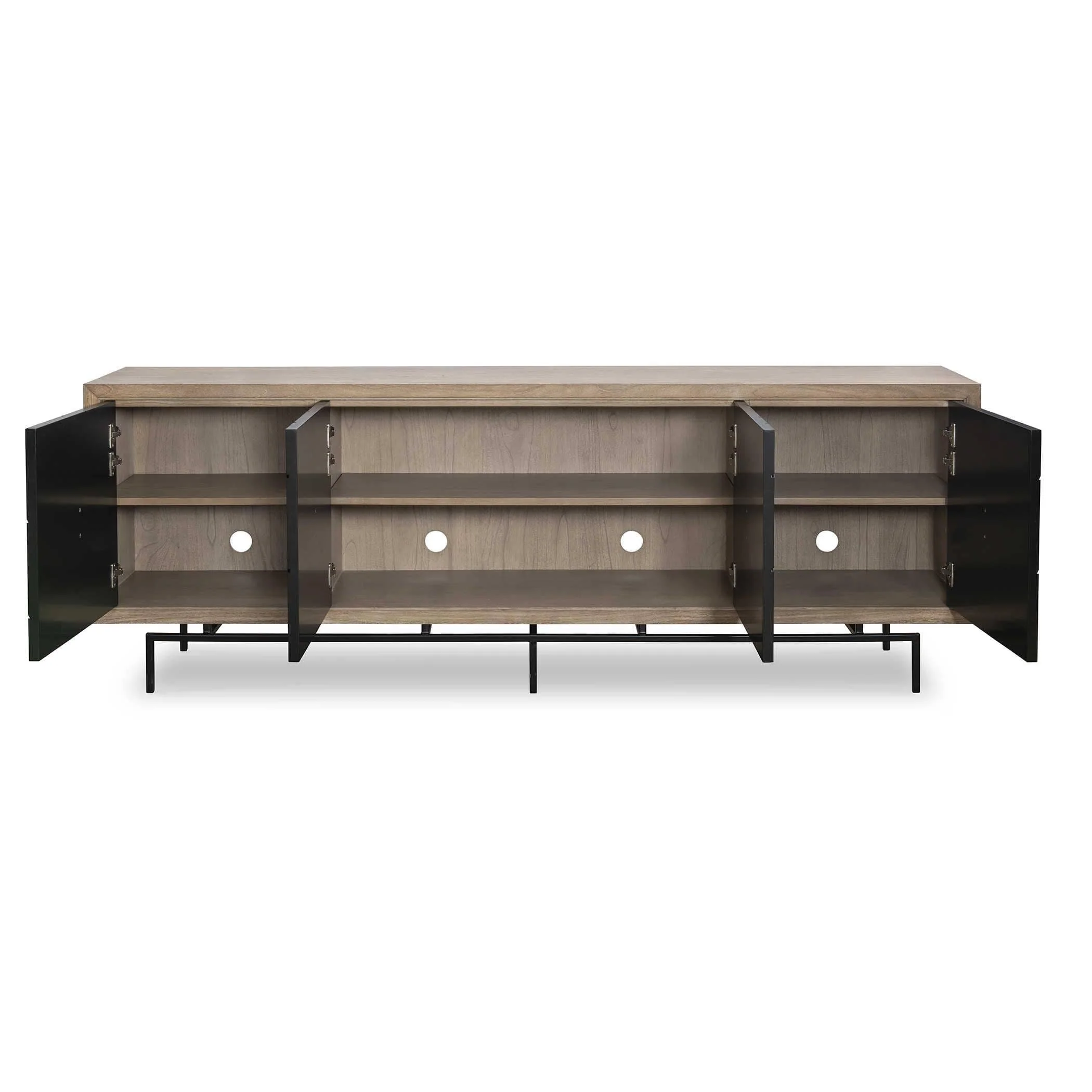Black Label Interlace 4 Door Cabinet - Image 4