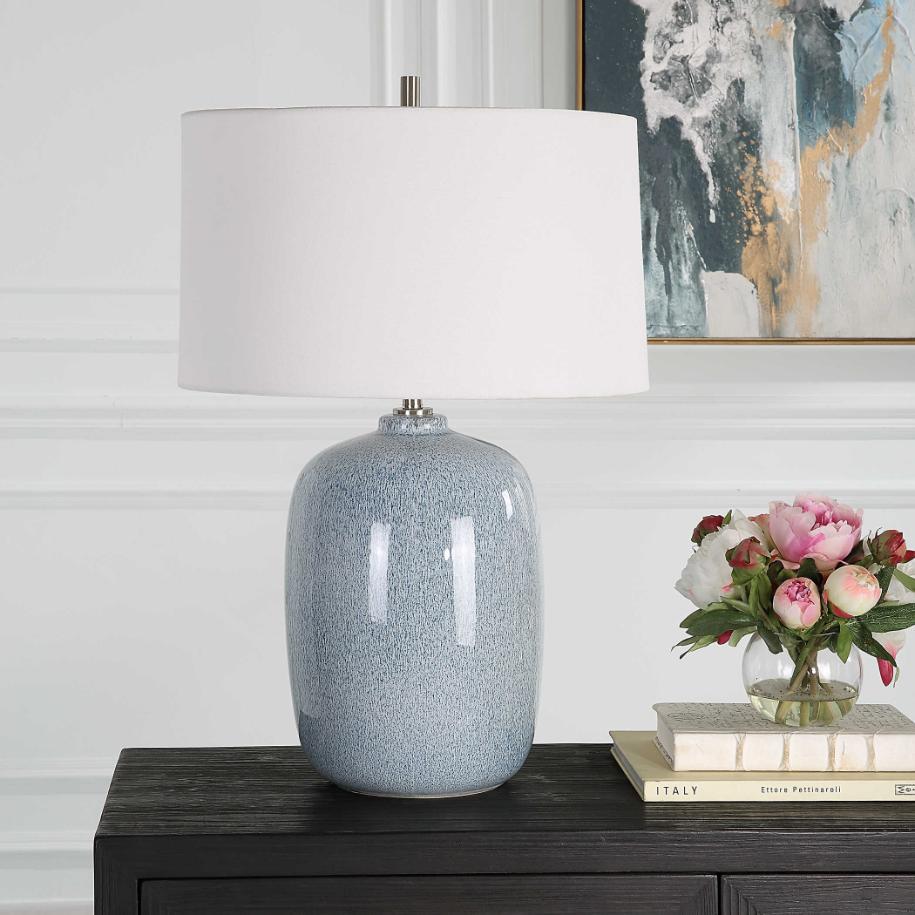 Uttermost Jubilee Sky Blue Table Lamp - Image 3
