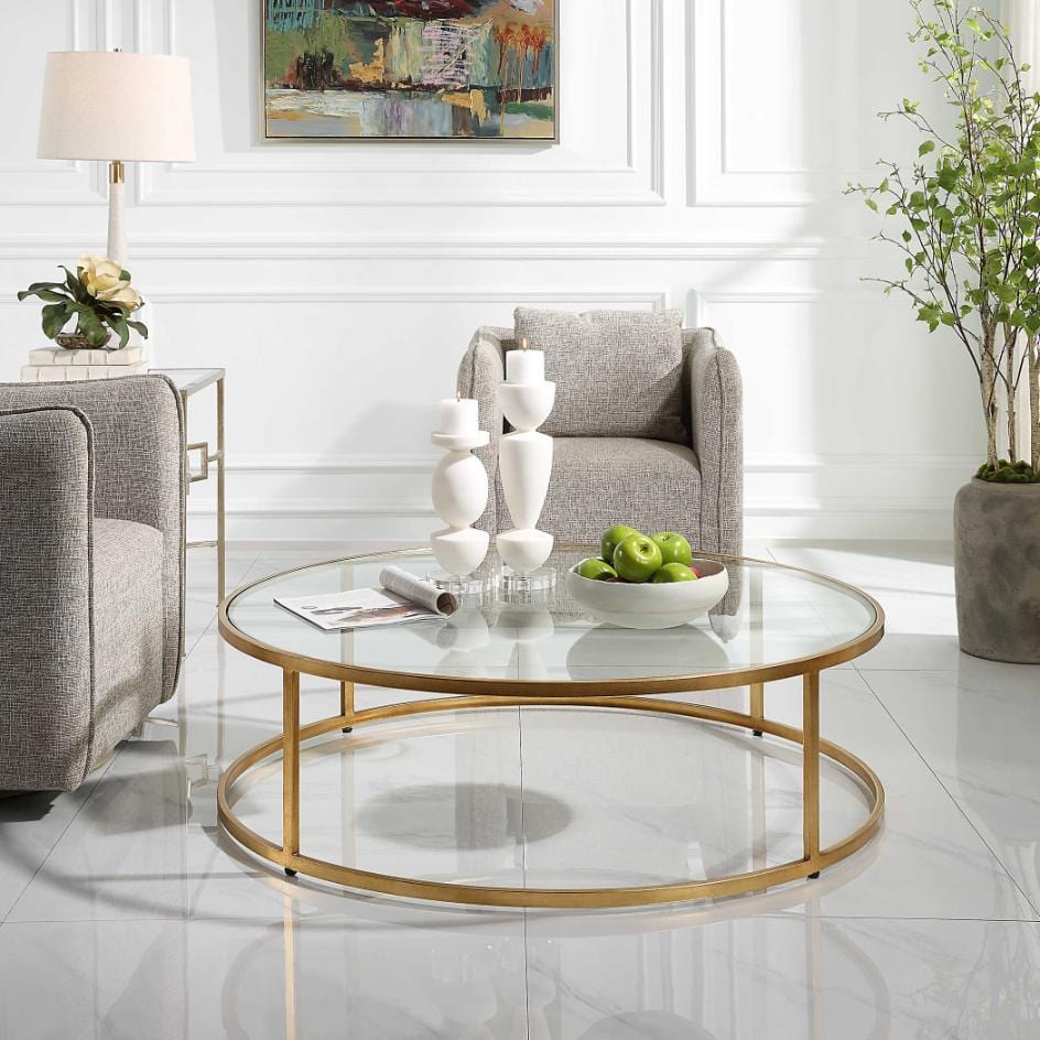 Uttermost Radius Modern Circular Coffee Table - Image 4