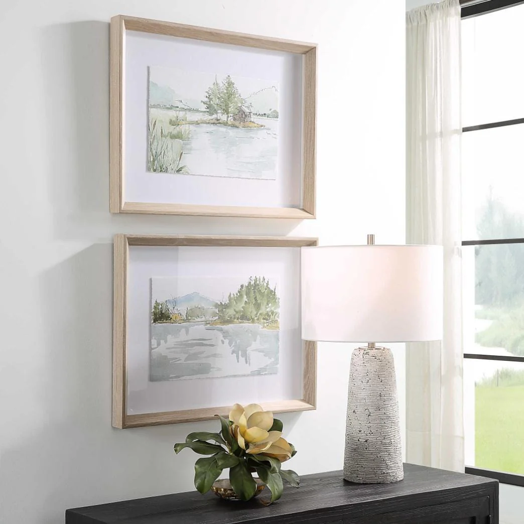 Uttermost Serene Lake Framed Prints | Set of 2 - Image 4