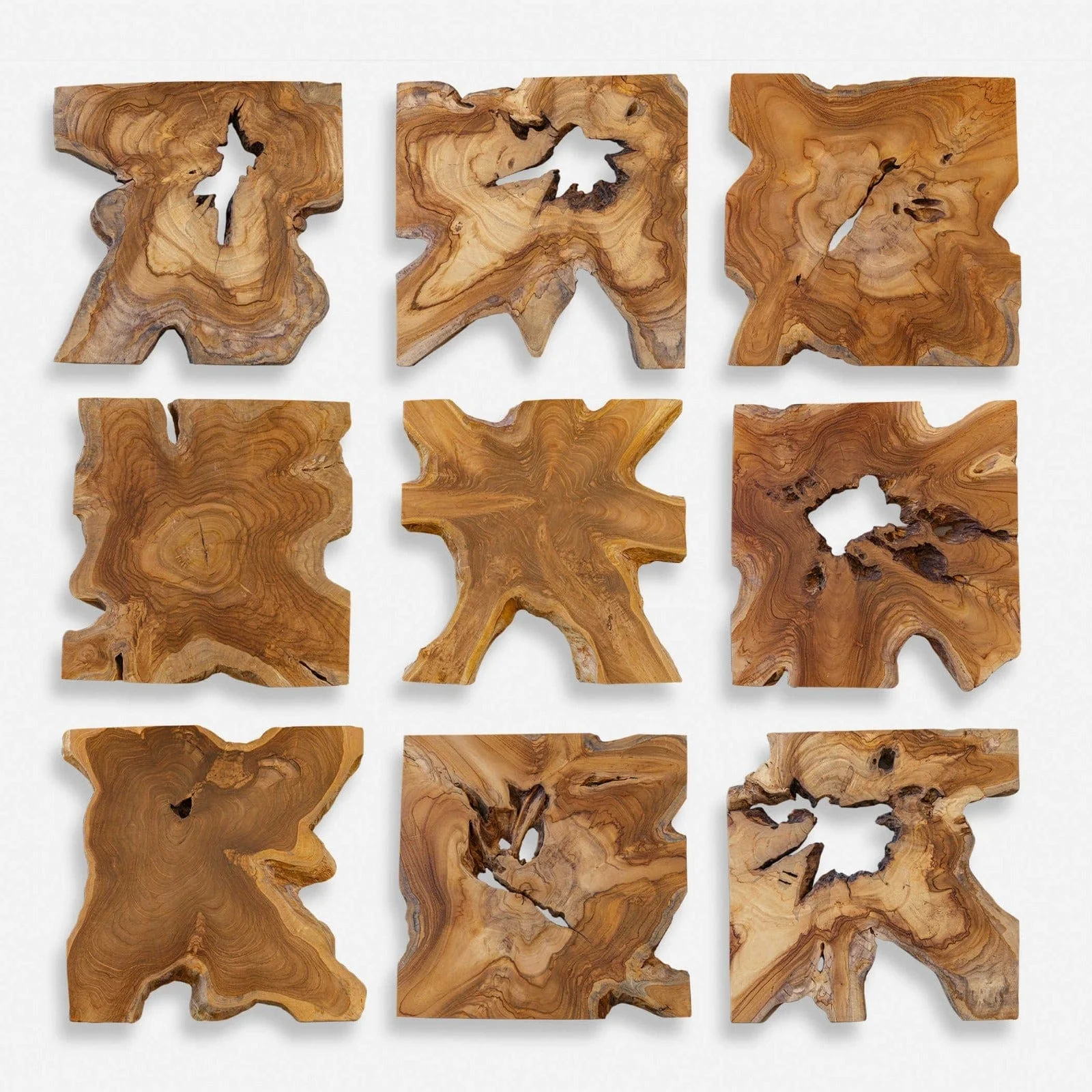 Talia Wood Wall DÃ©cor Set of 9 - Image 6