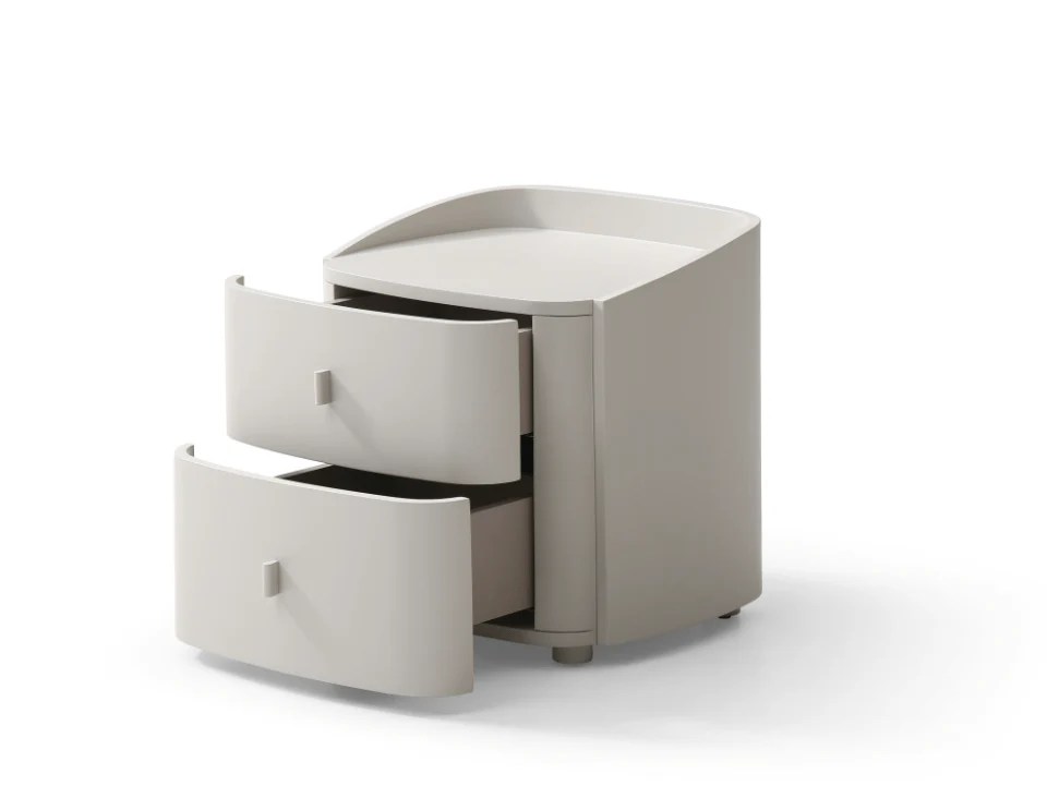 Vertu Bedside Table - Matte Beige - Image 4