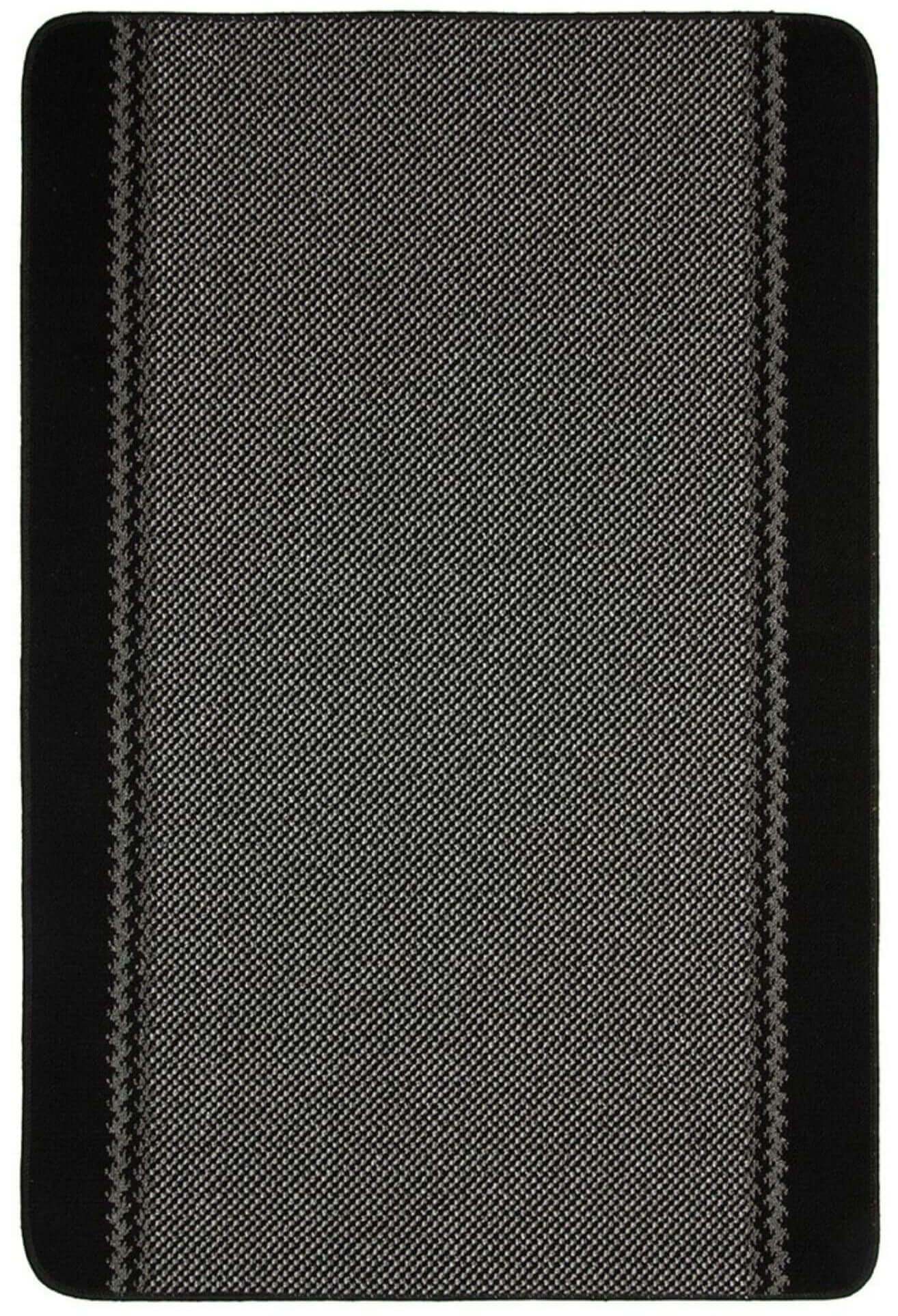 Washable Bordered Black Rug | 116Bl - Image 6